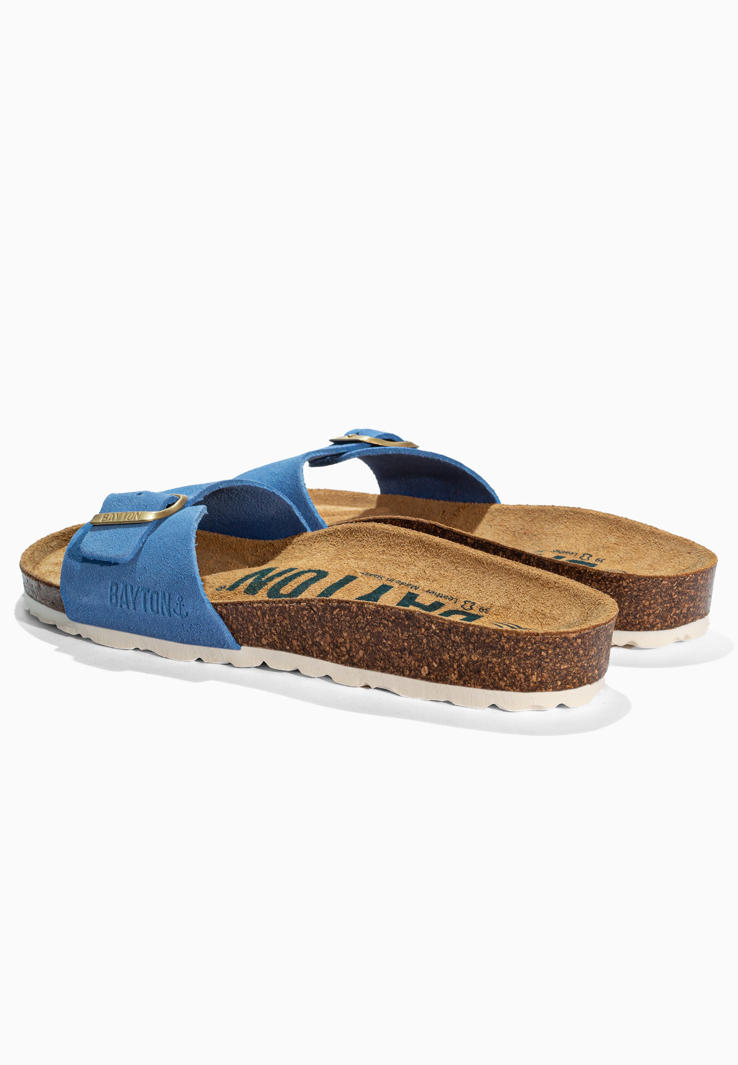 Zephyr Blue Suede Leather Sandals