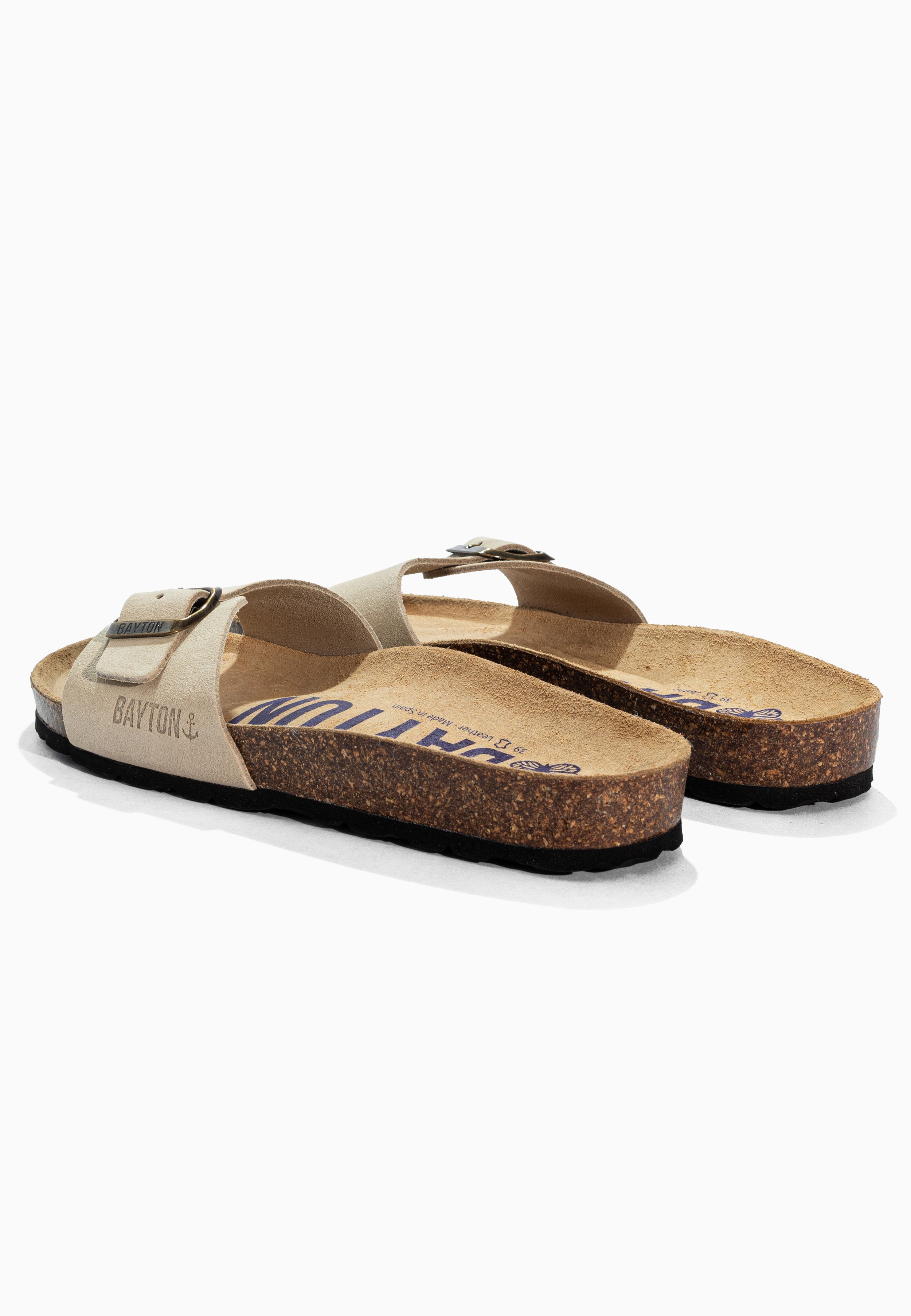 Zephyr Beige Suede Leather Sandals