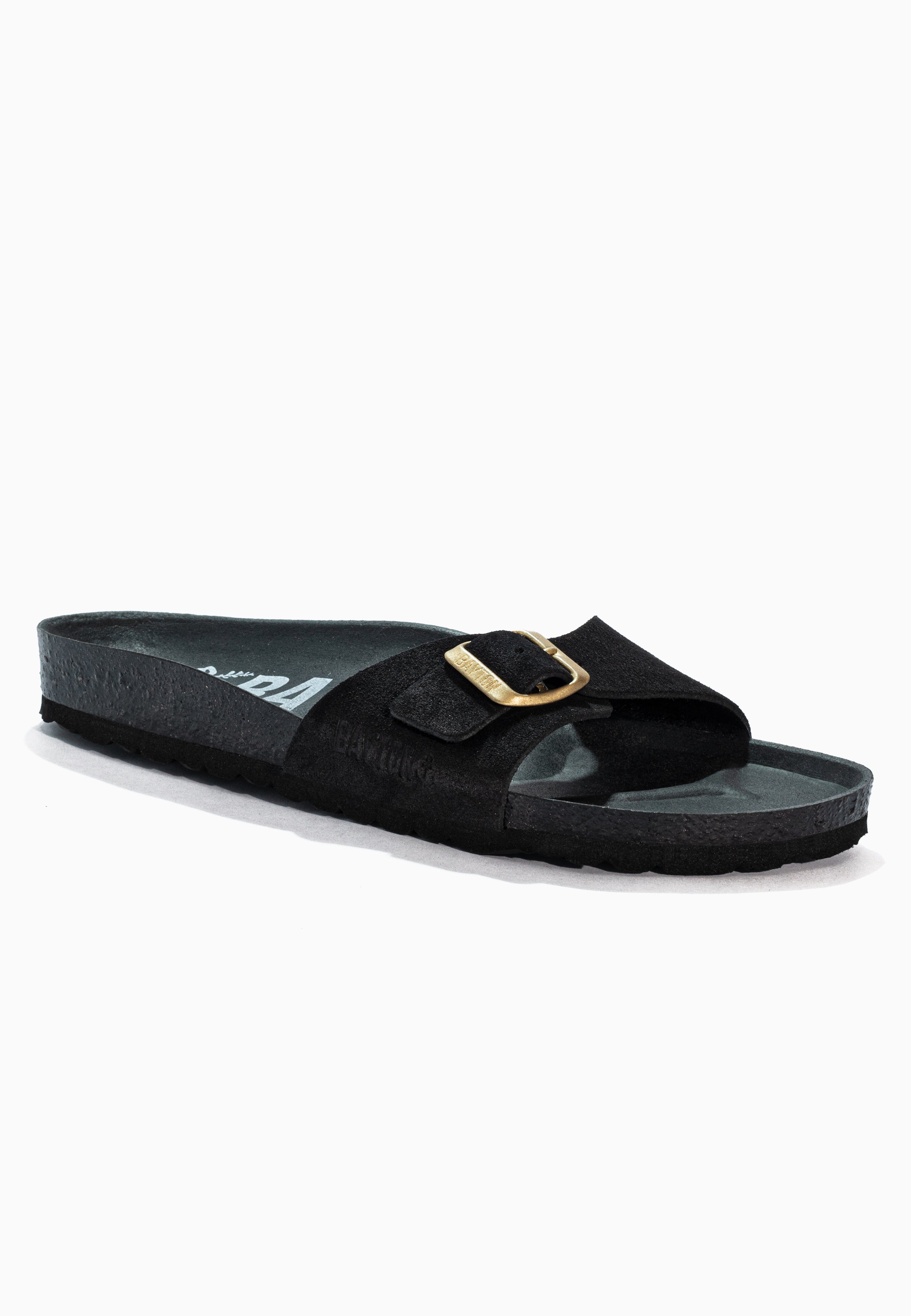 Zephyr Black Suede Leather Sandals