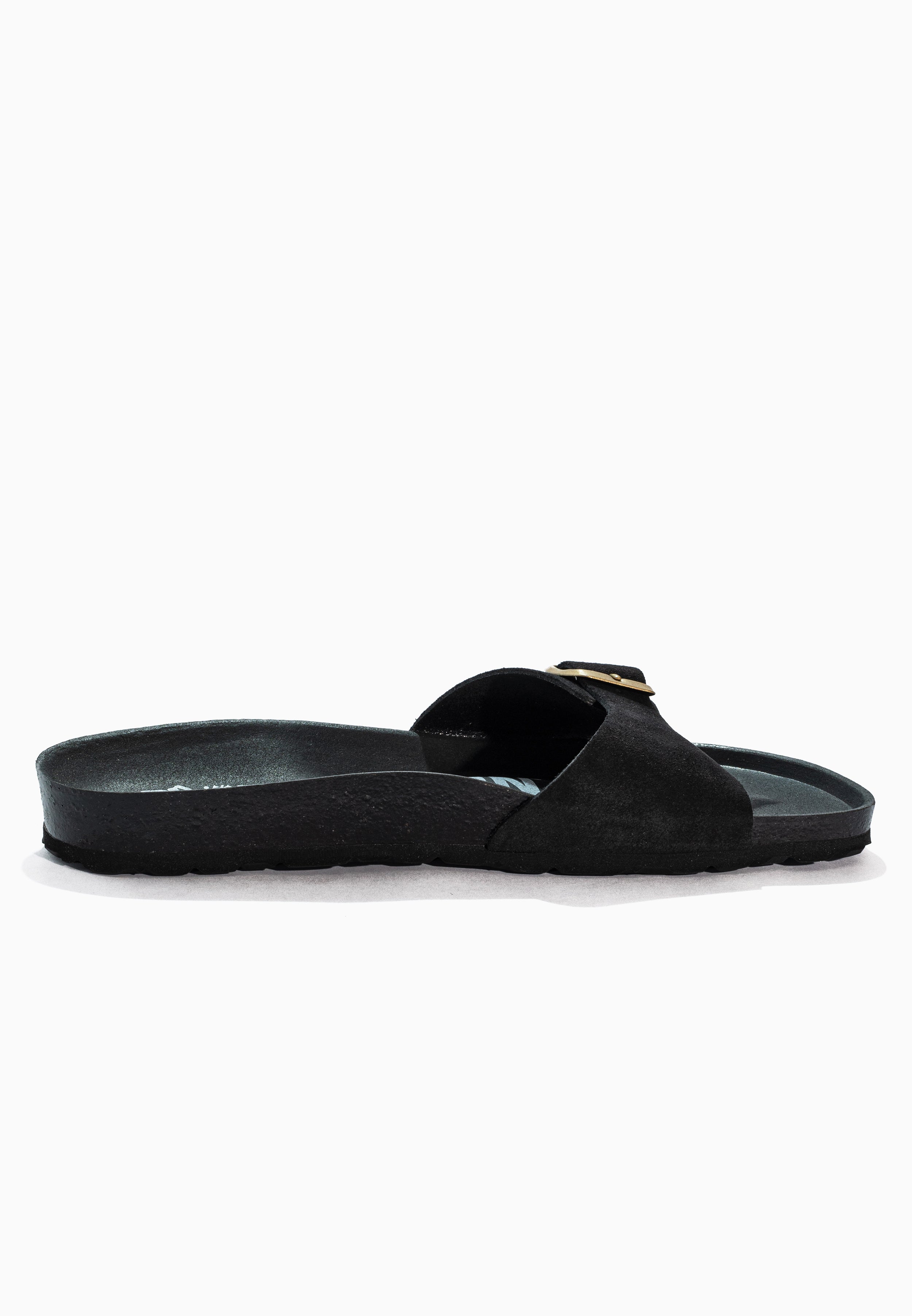 Zephyr Black Suede Leather Sandals