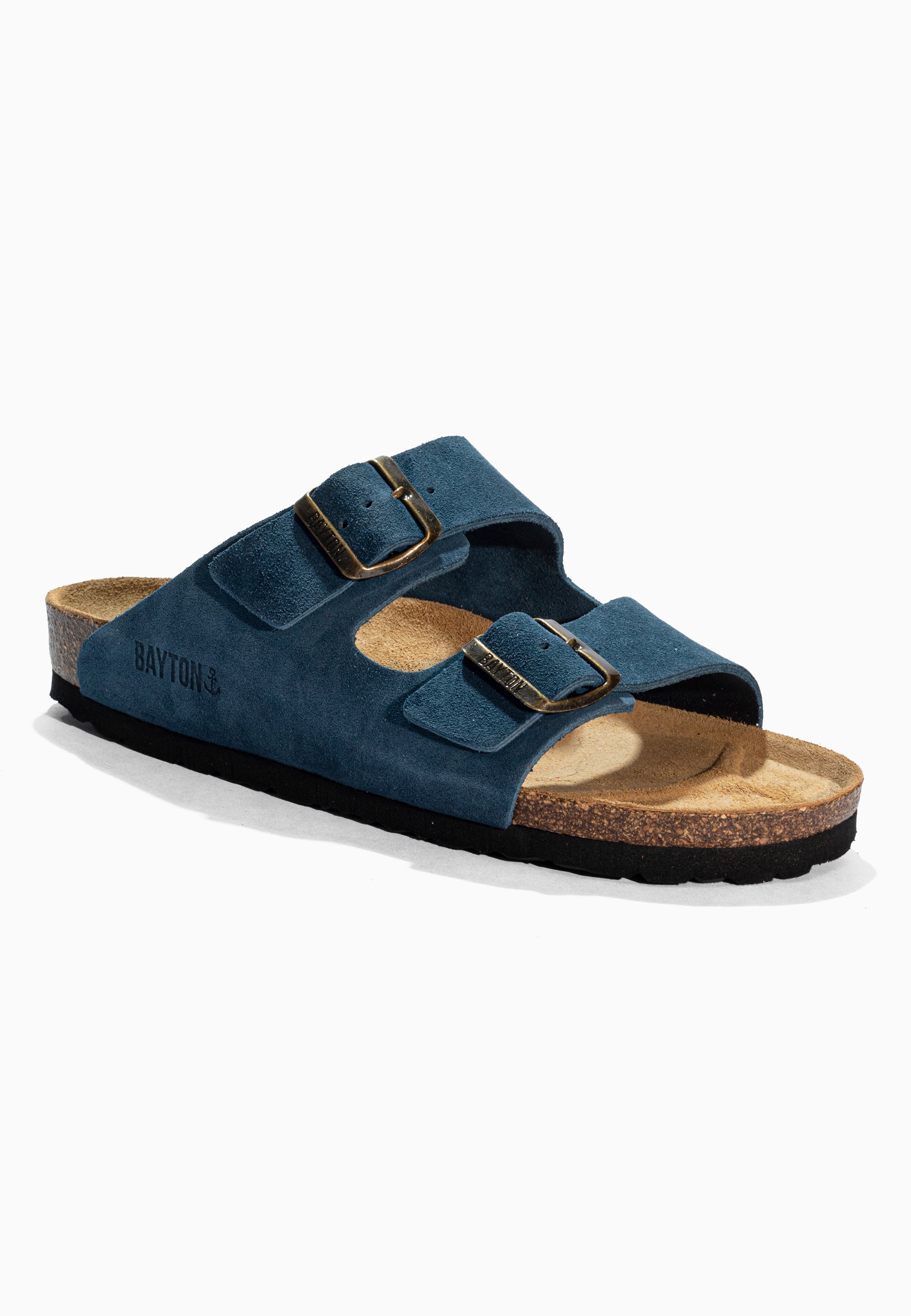 Atlas Blue Suede Leather Sandals