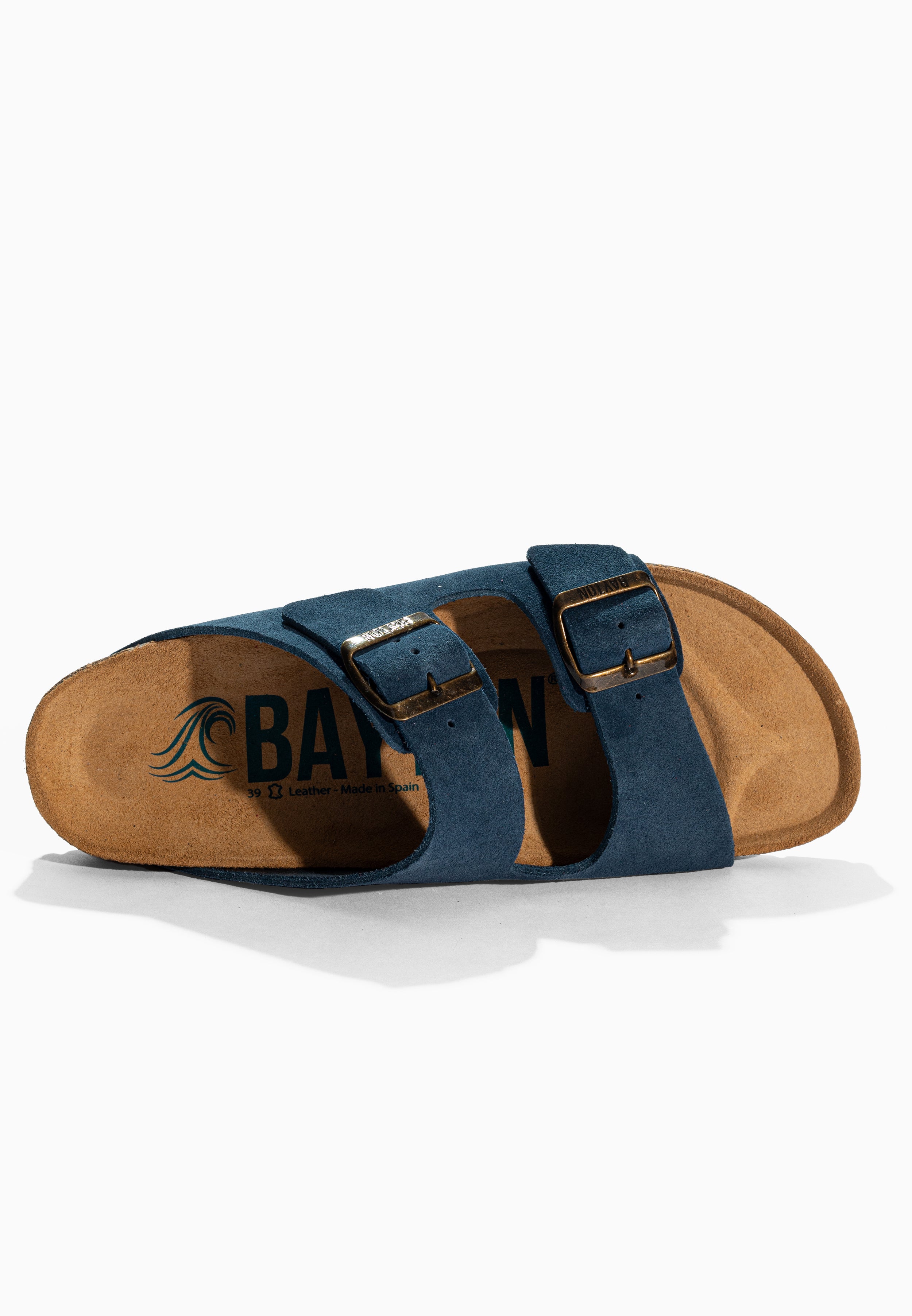 Atlas Blue Suede Leather Sandals