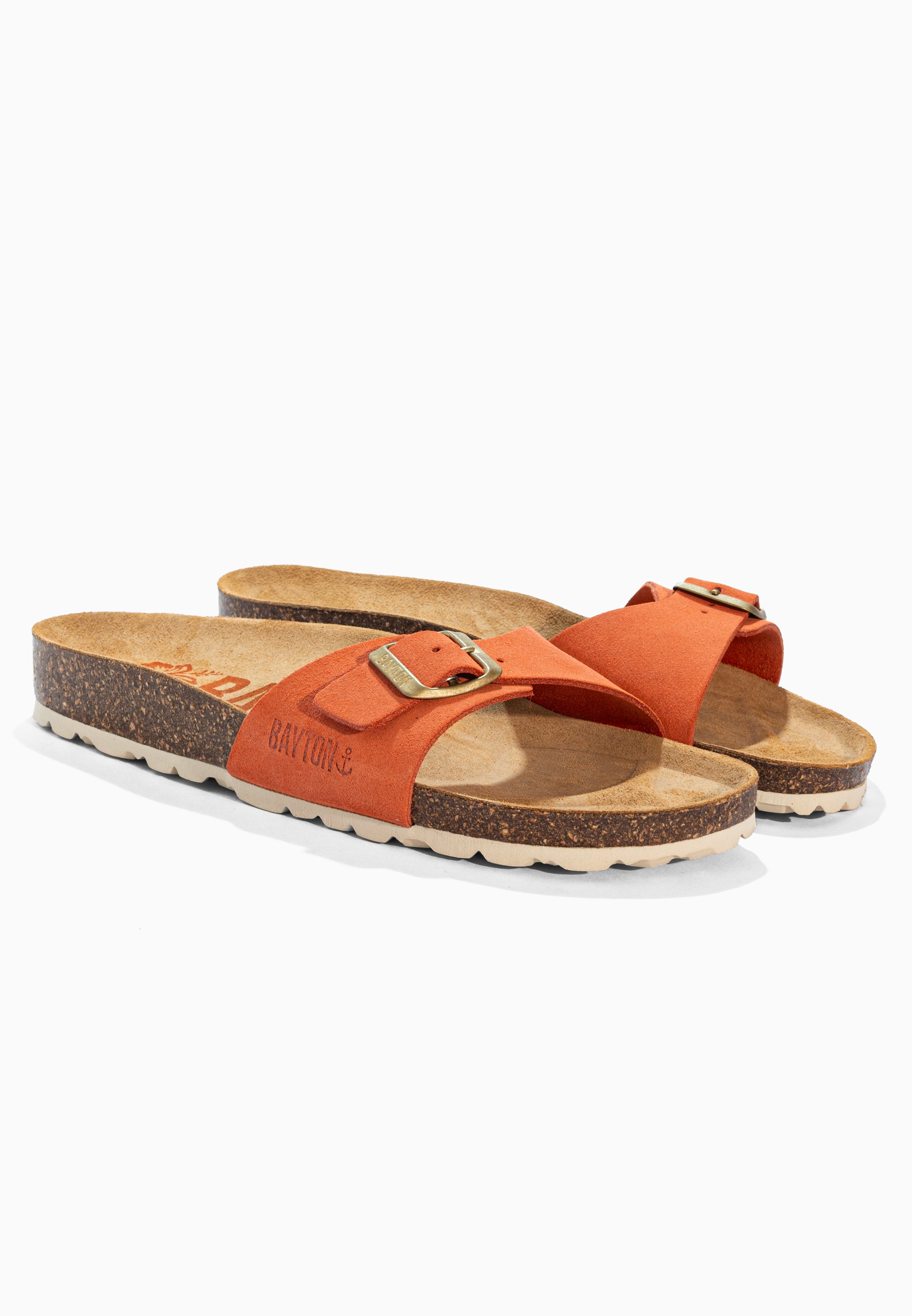 Sandales Zephyr Orange en Cuir Suédé