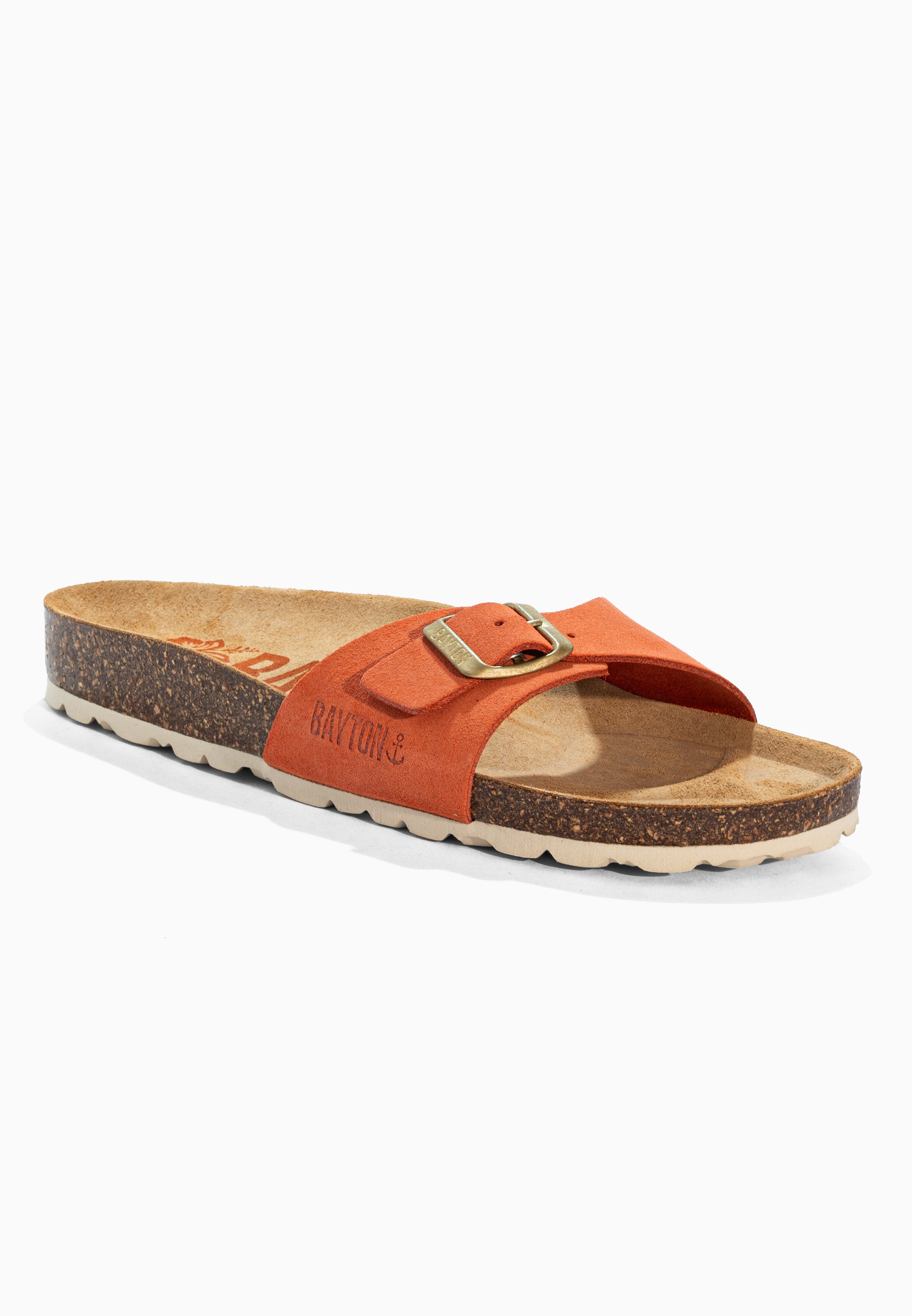 Sandales Zephyr Orange en Cuir Suédé