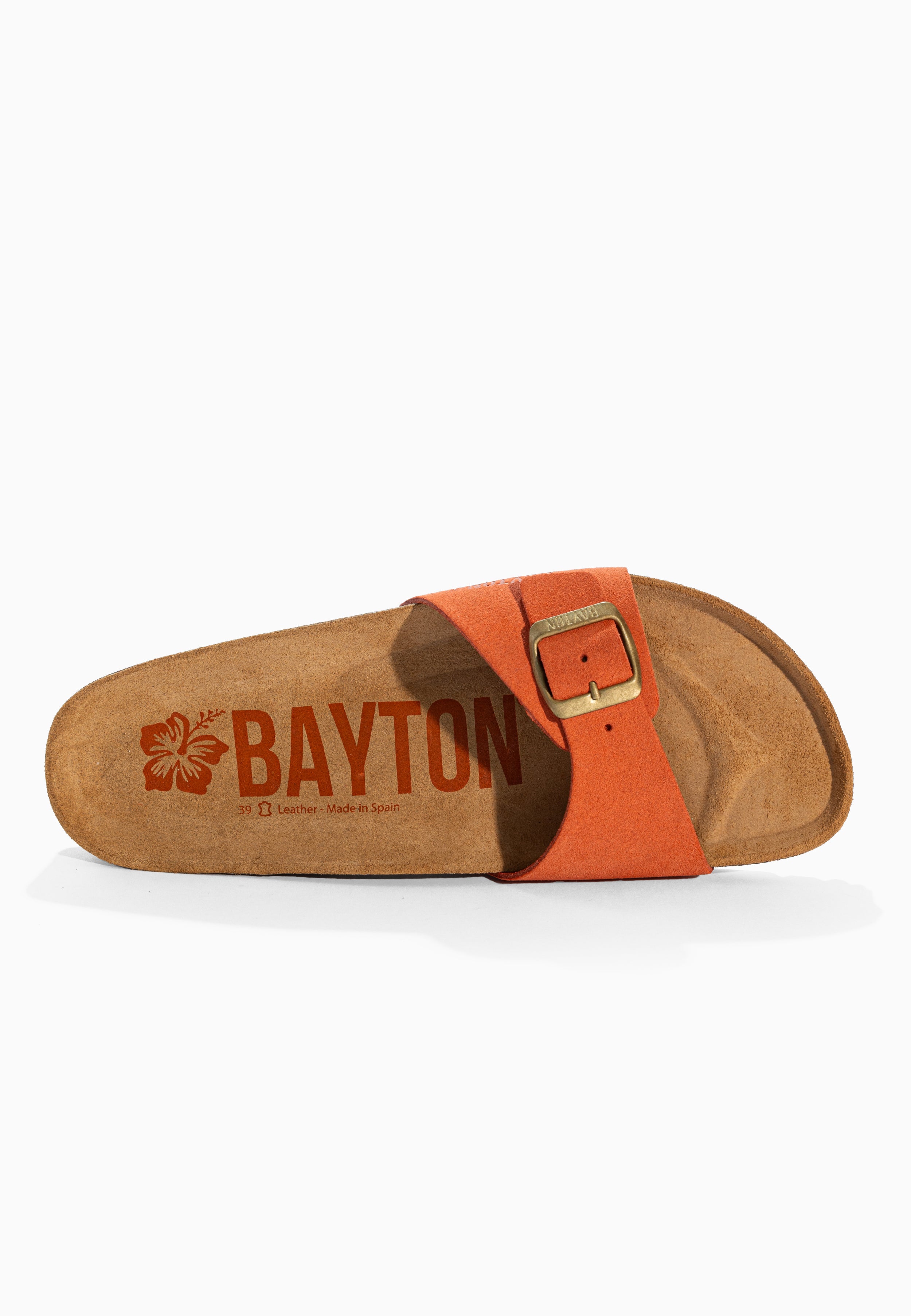 Zephyr Orange Suede Leather Sandals