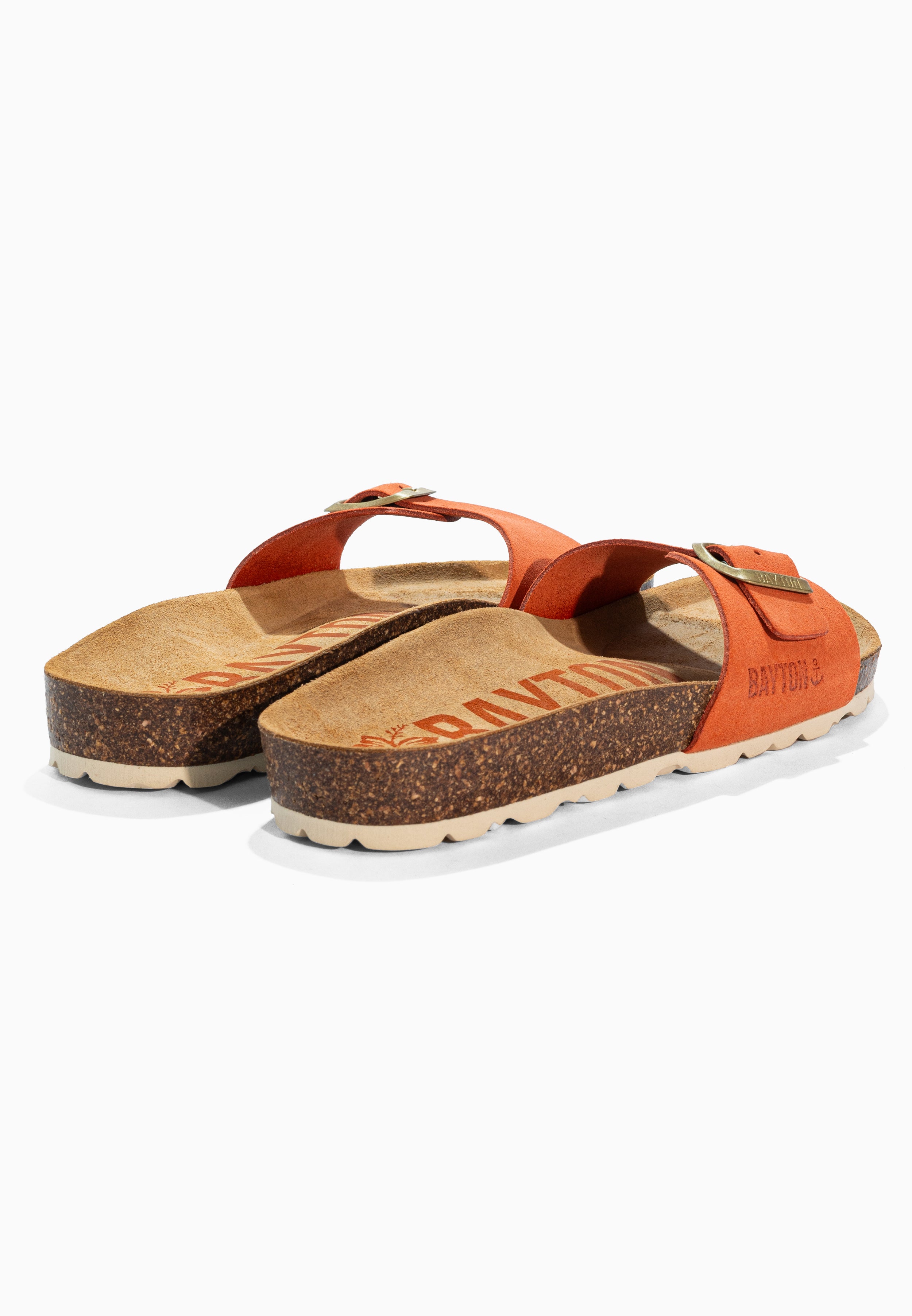 Sandales Zephyr Orange en Cuir Suédé