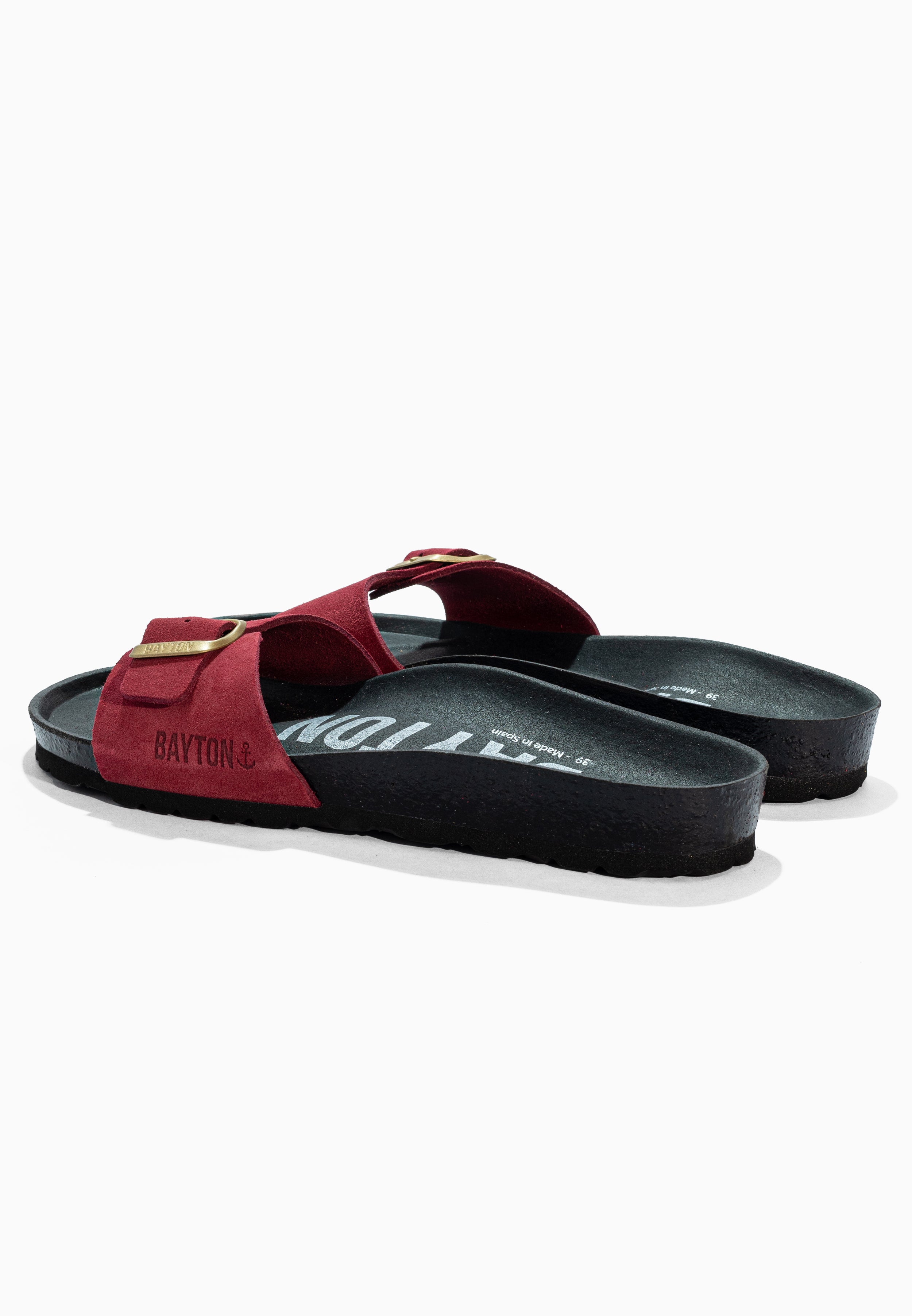 Sandales Zephyr Bordeaux en Cuir Suédé