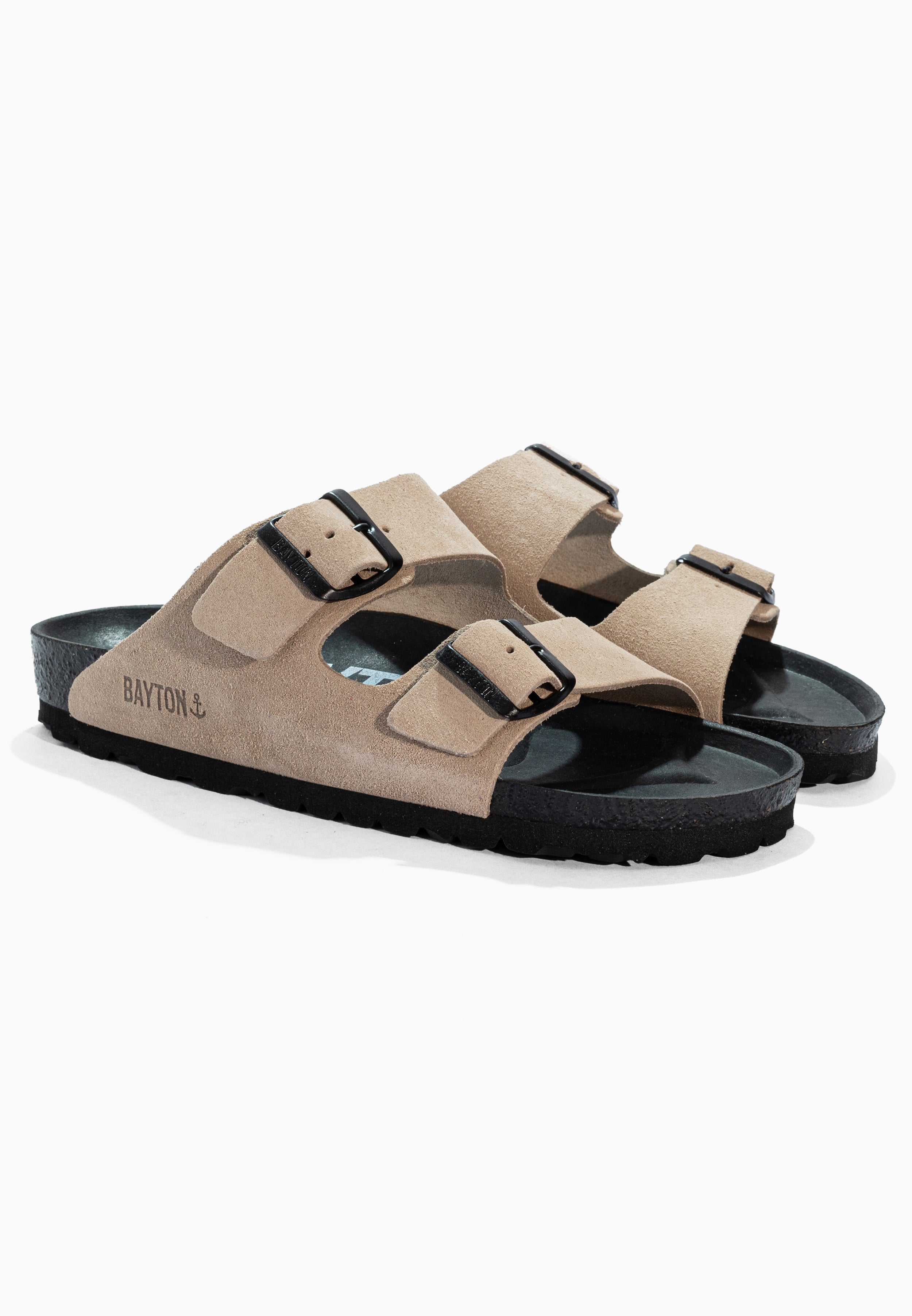 Sandales Atlas Beige en Cuir Suédé