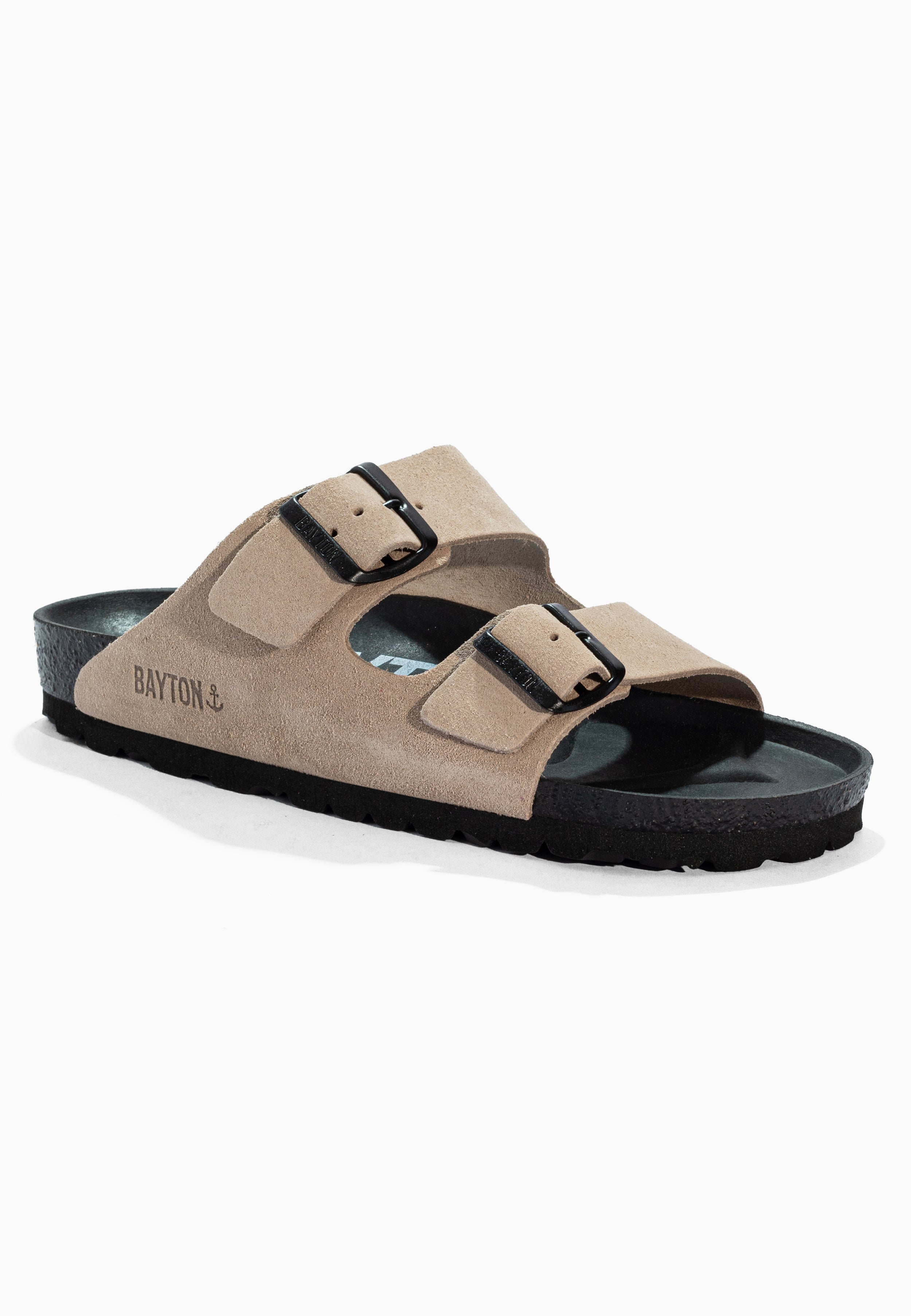 Beige Atlas Suede Leather Sandals