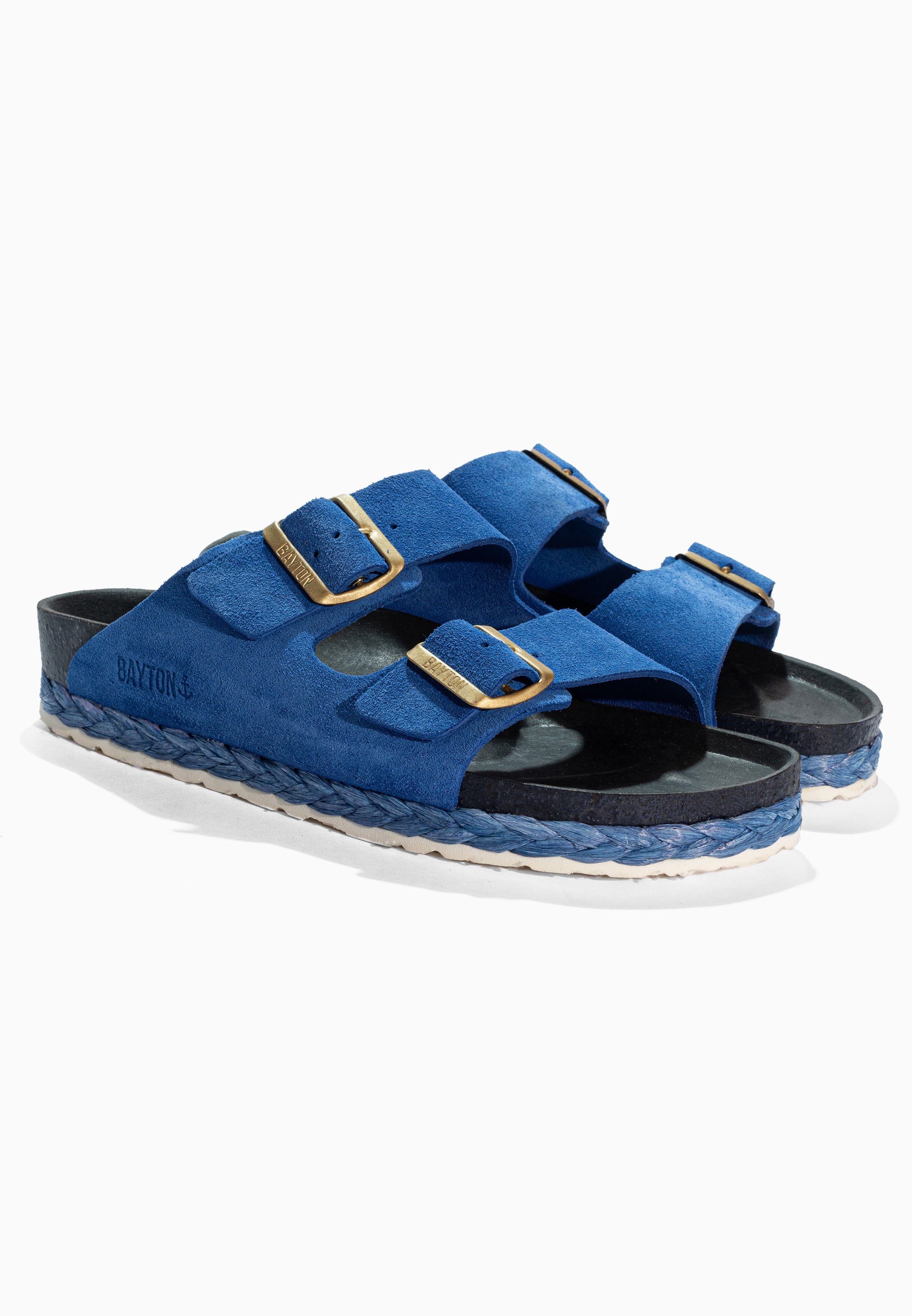 Benalla Blue Suede Leather Sandals