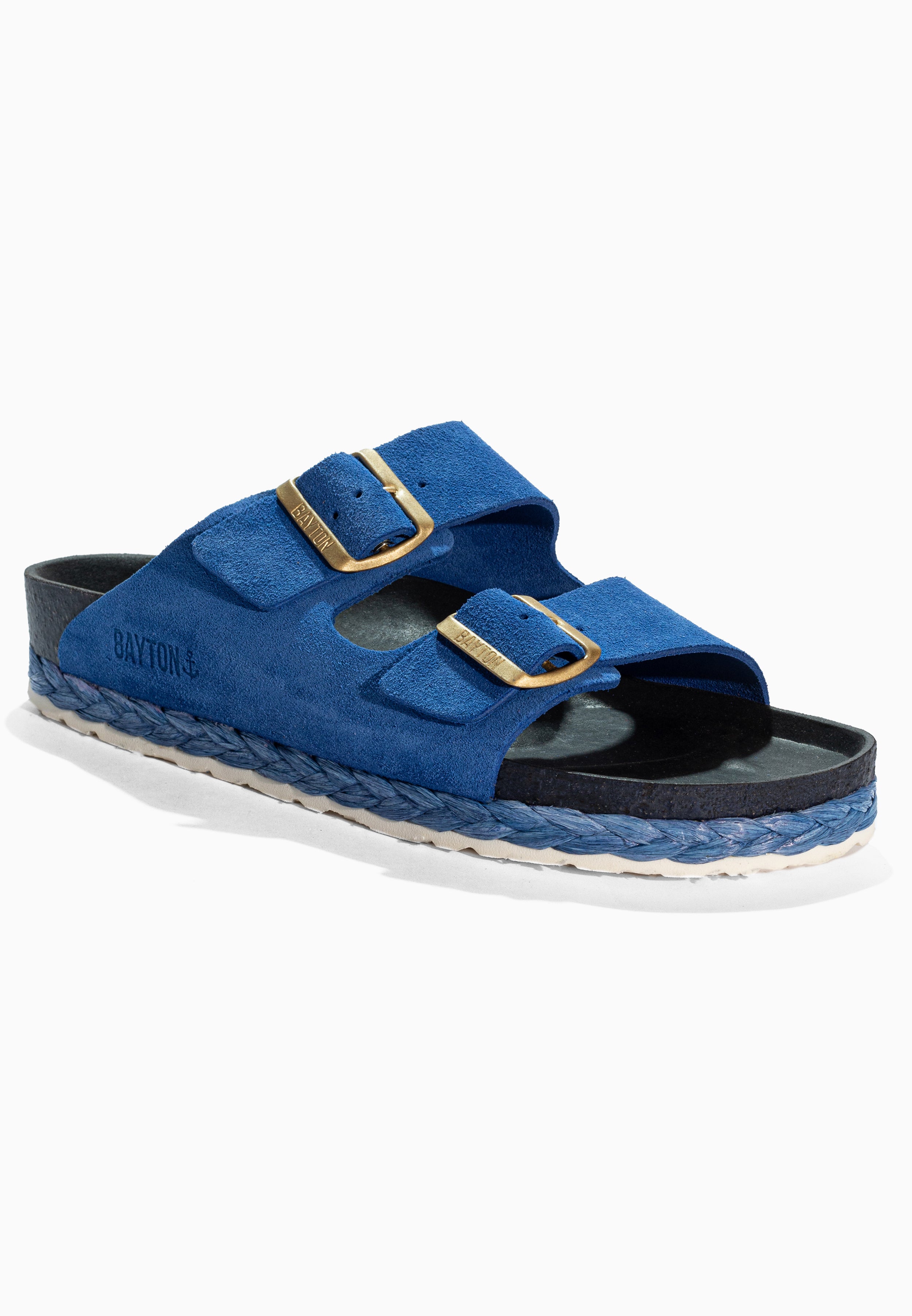 Benalla Blue Suede Leather Sandals