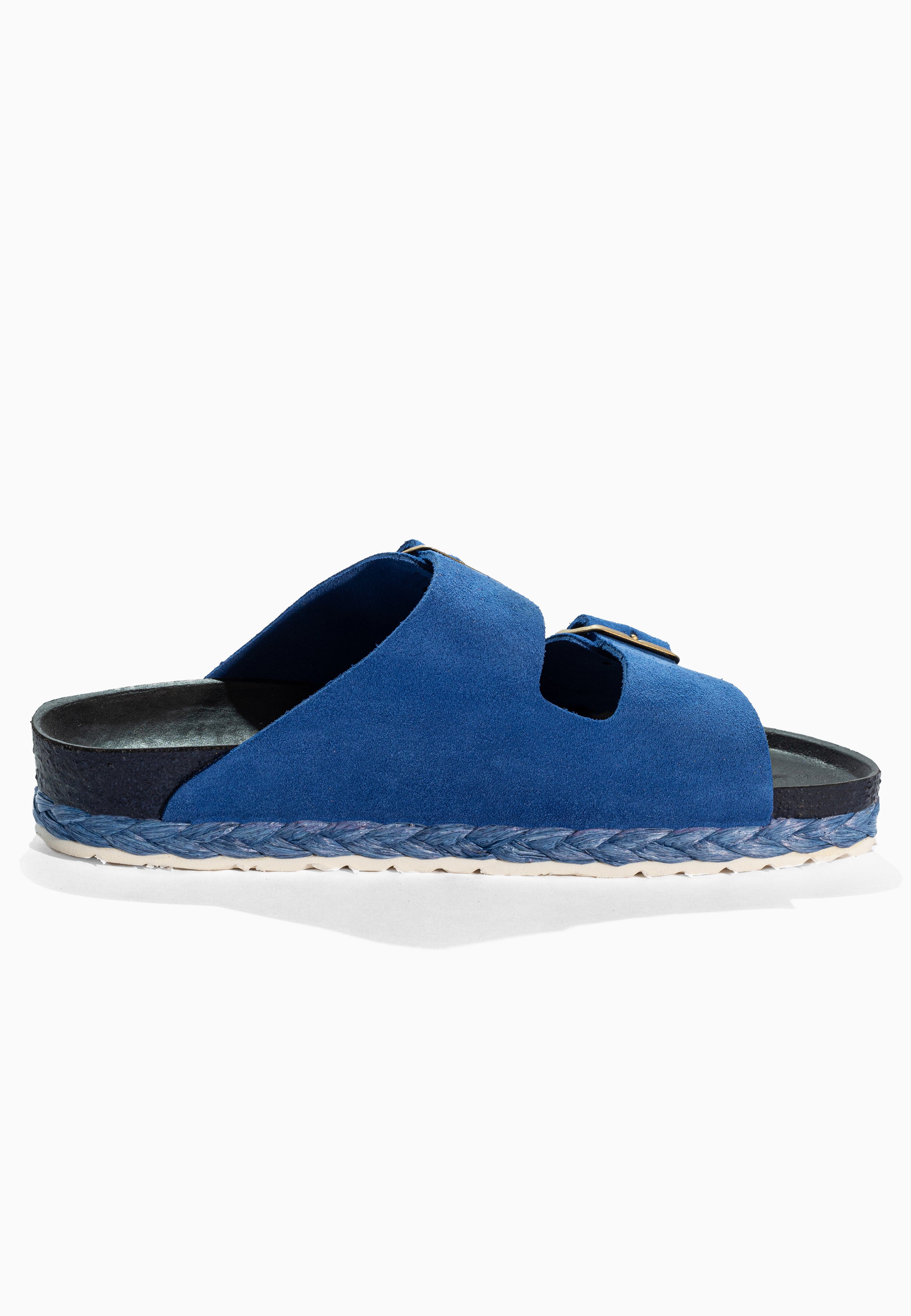 Benalla Blue Suede Leather Sandals