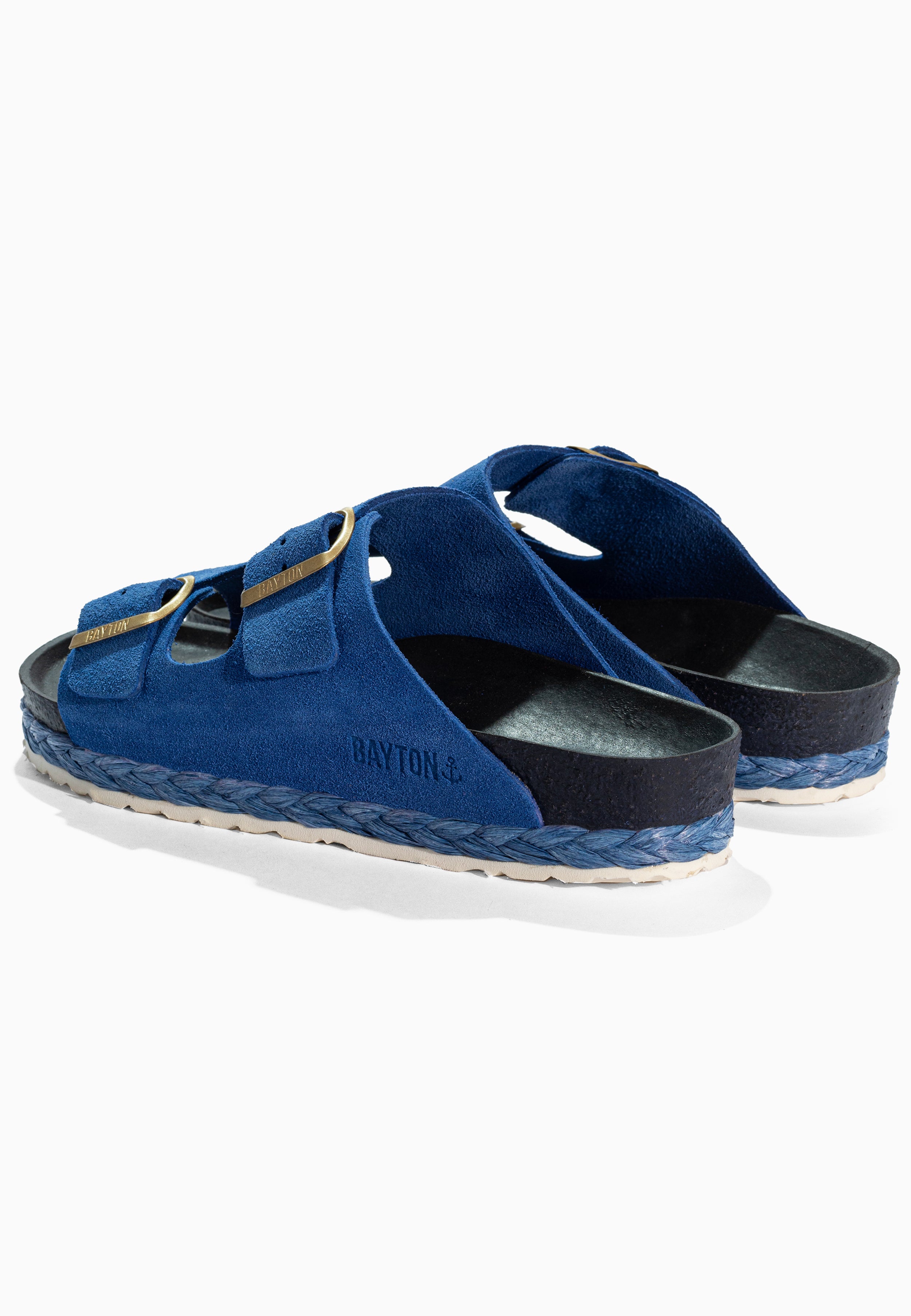 Benalla Blue Suede Leather Sandals