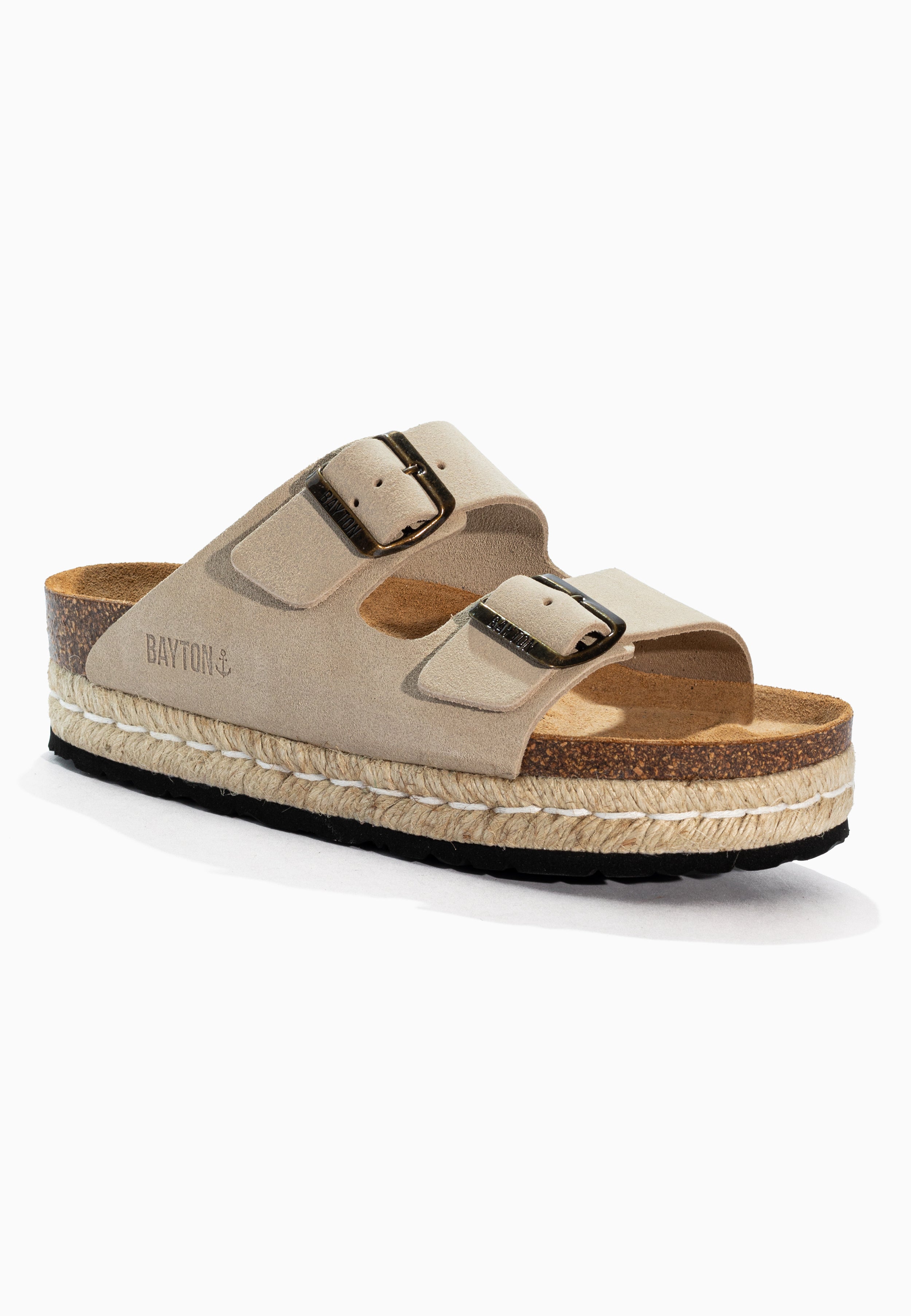 Alcee Beige Suede Leather Sandals