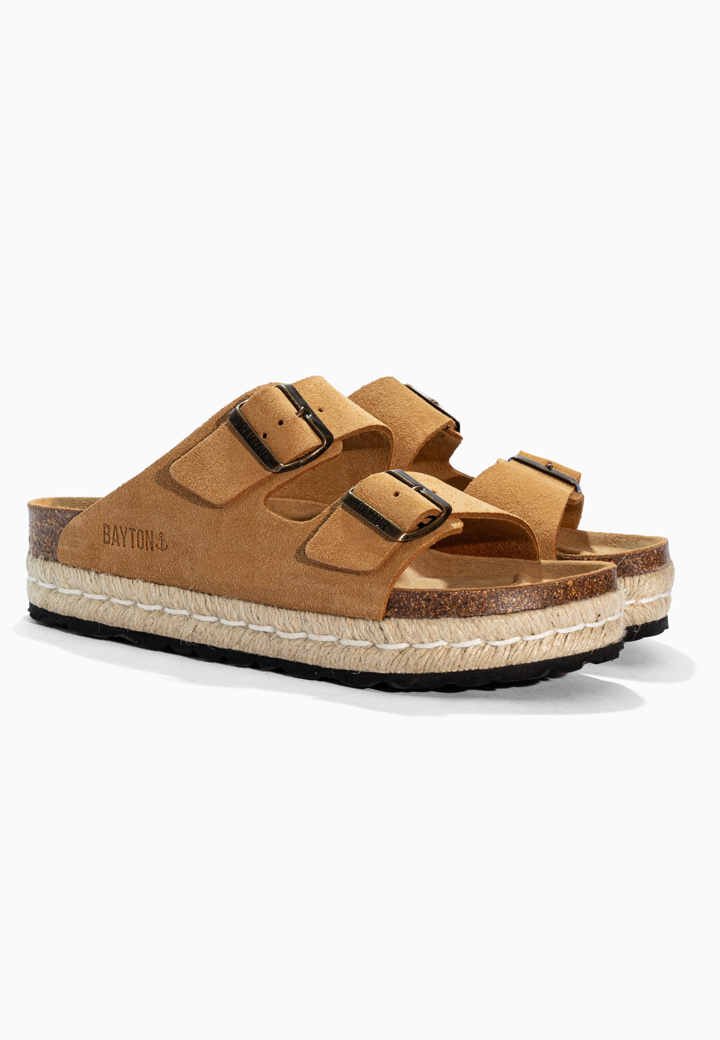 Alcee Camel Suede Leather Sandals