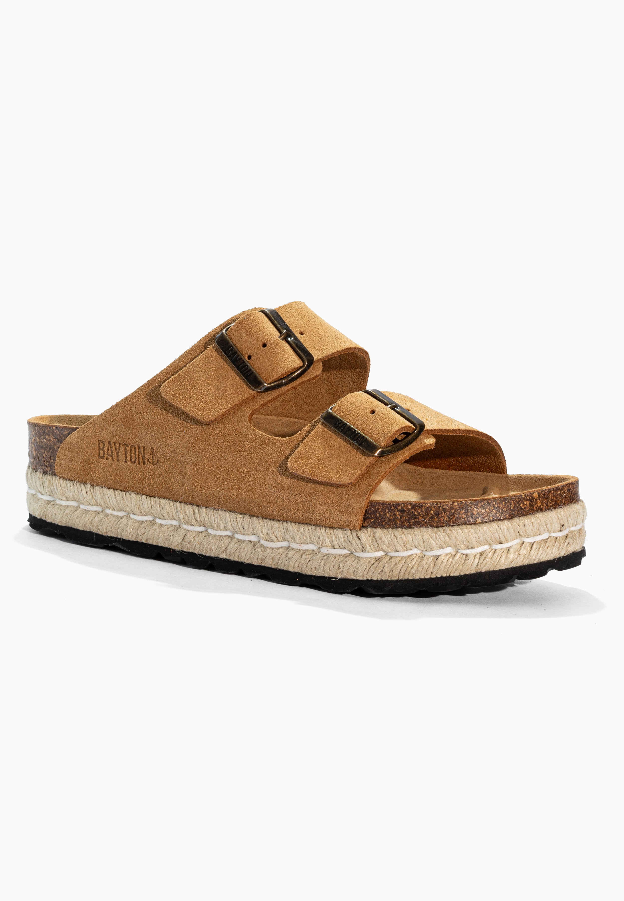 Alcee Camel Suede Leather Sandals