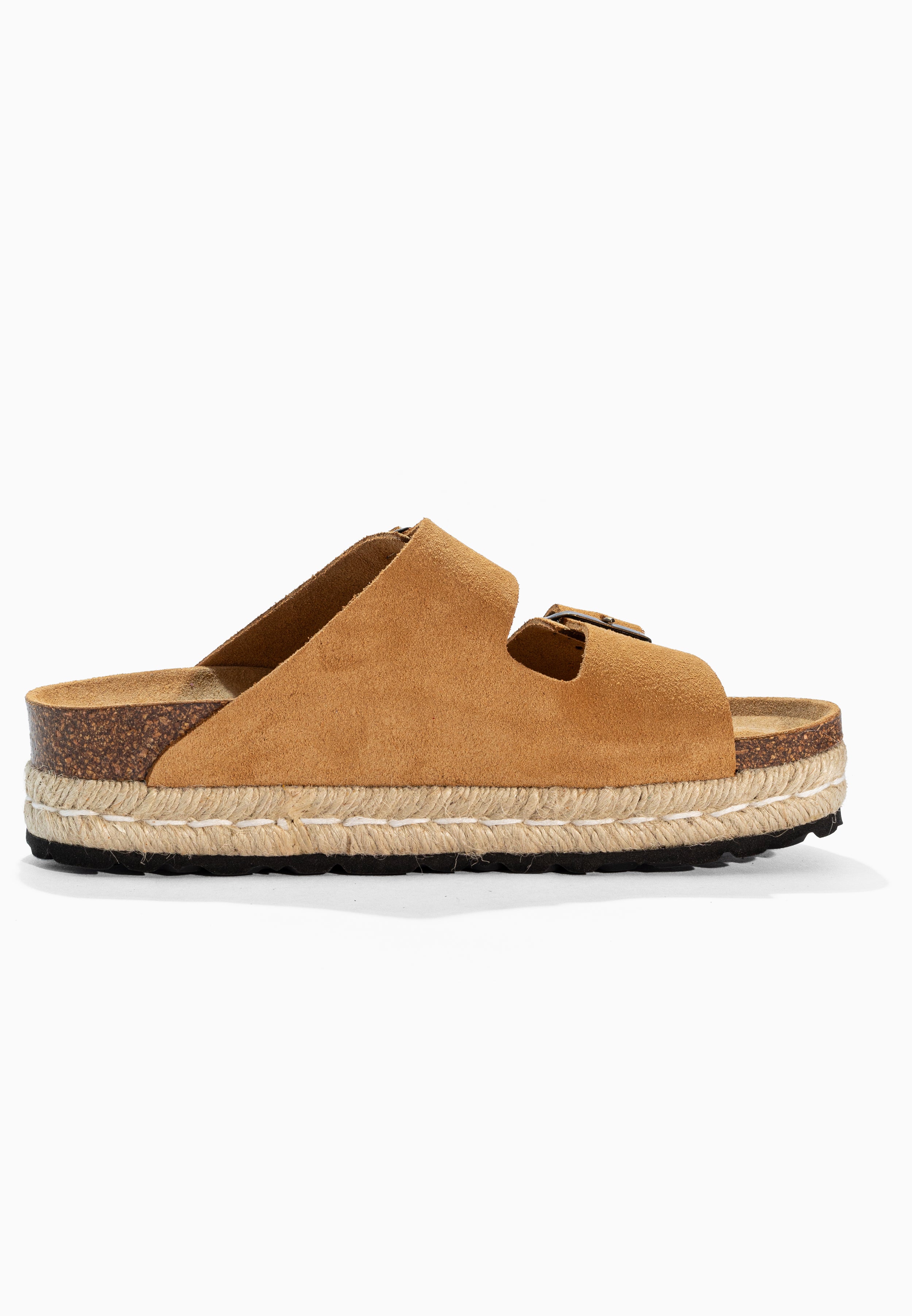 Alcee Camel Suede Leather Sandals