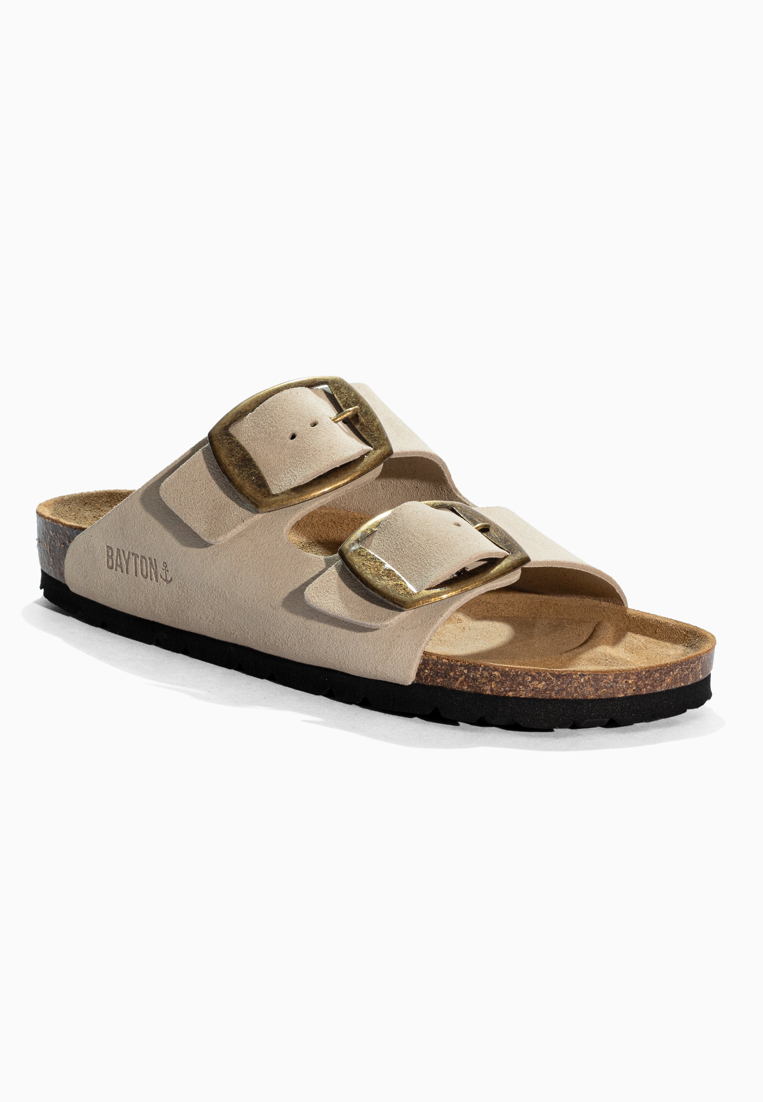 Alicante Beige Suede Leather Sandals