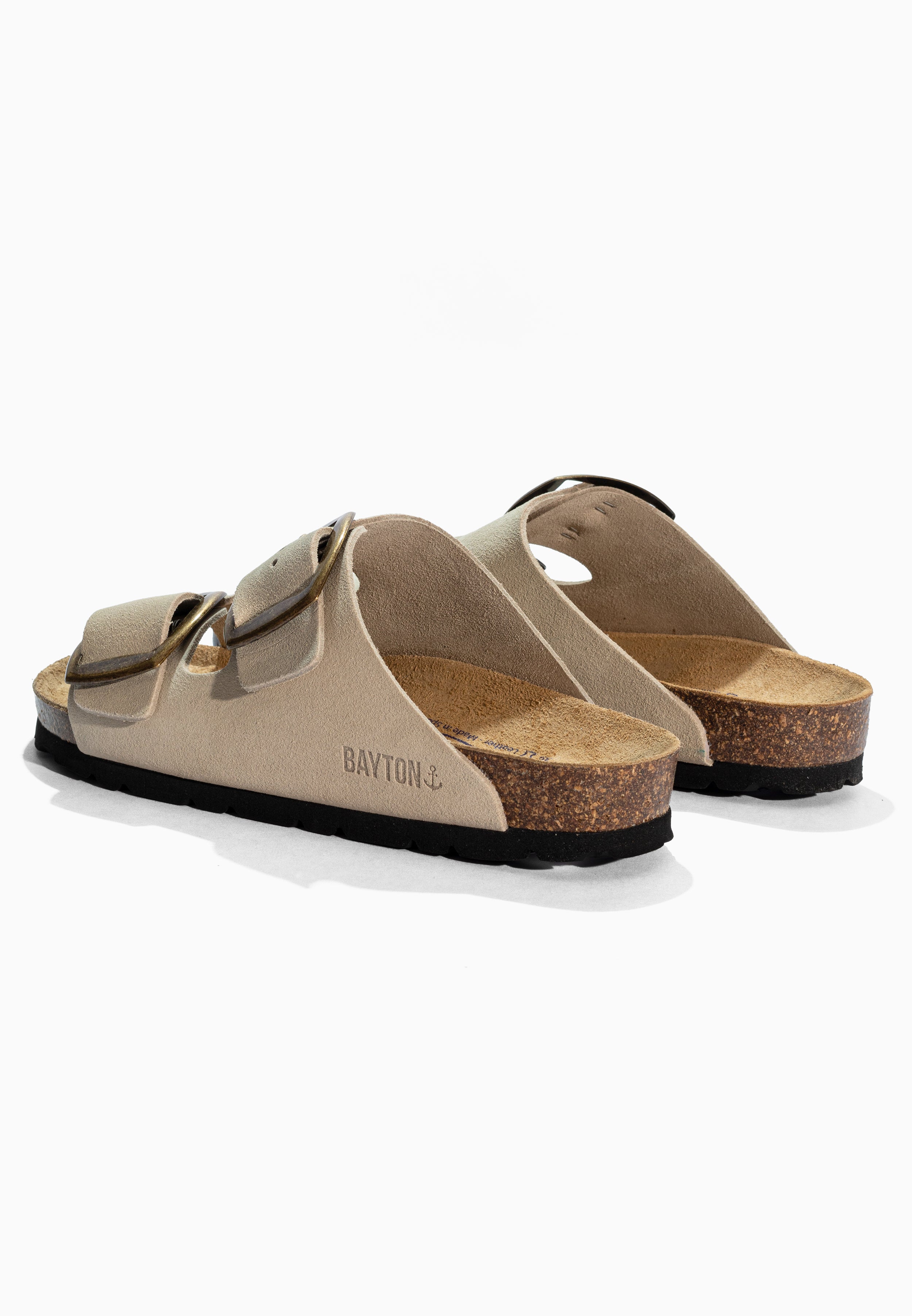 Alicante Beige Suede Leather Sandals