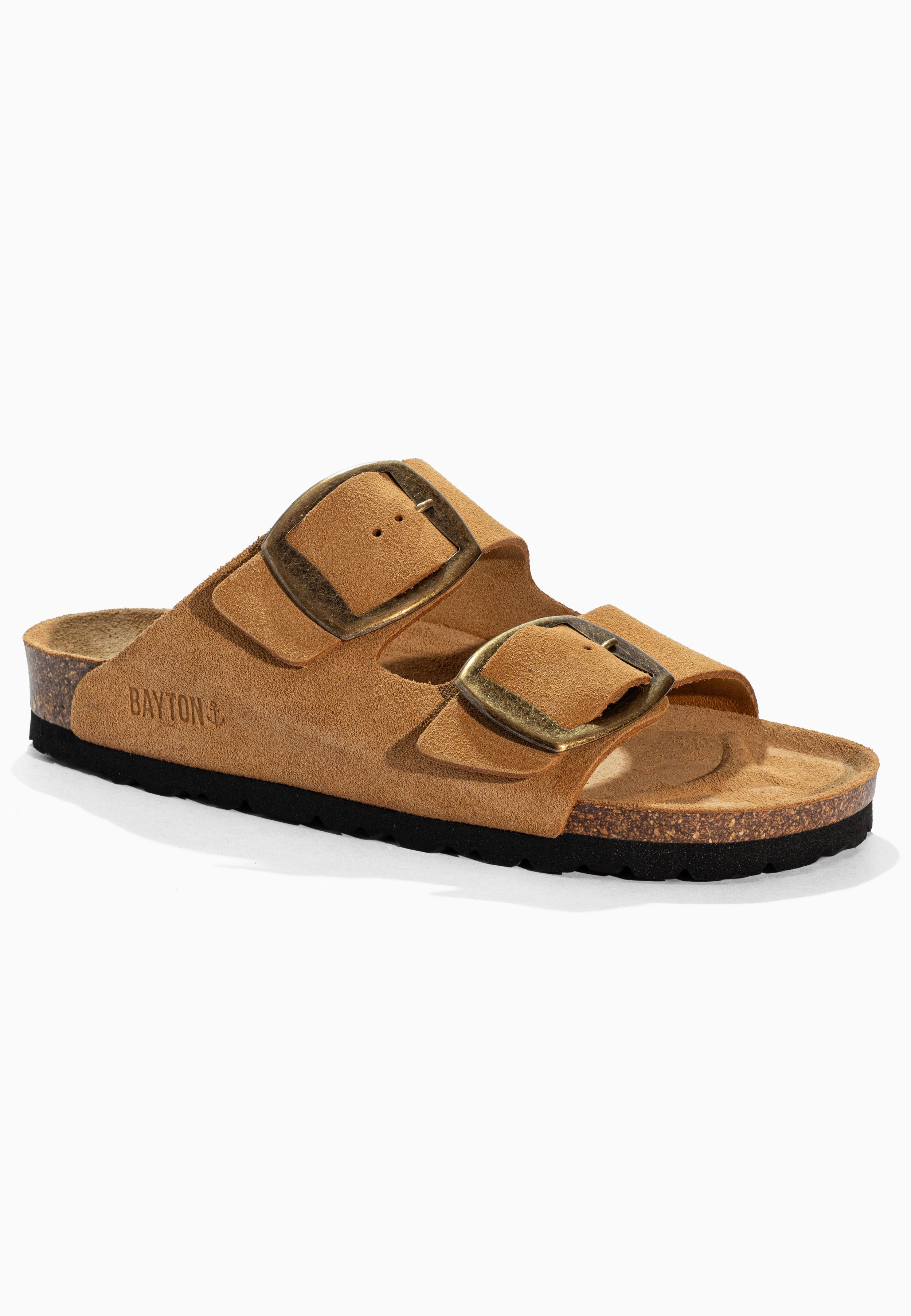 Alicante Camel Suede Leather Sandals