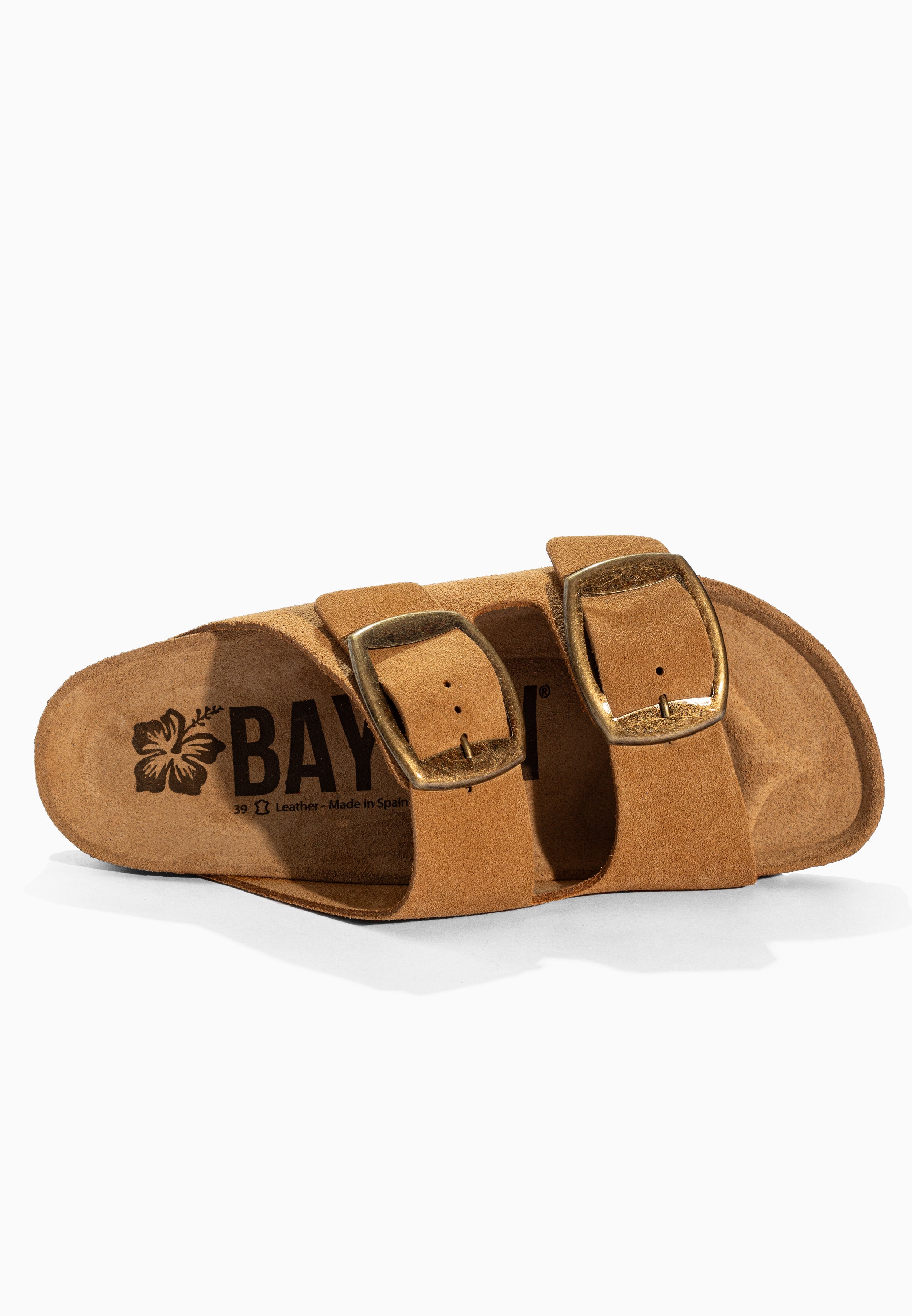 Alicante Camel Suede Leather Sandals