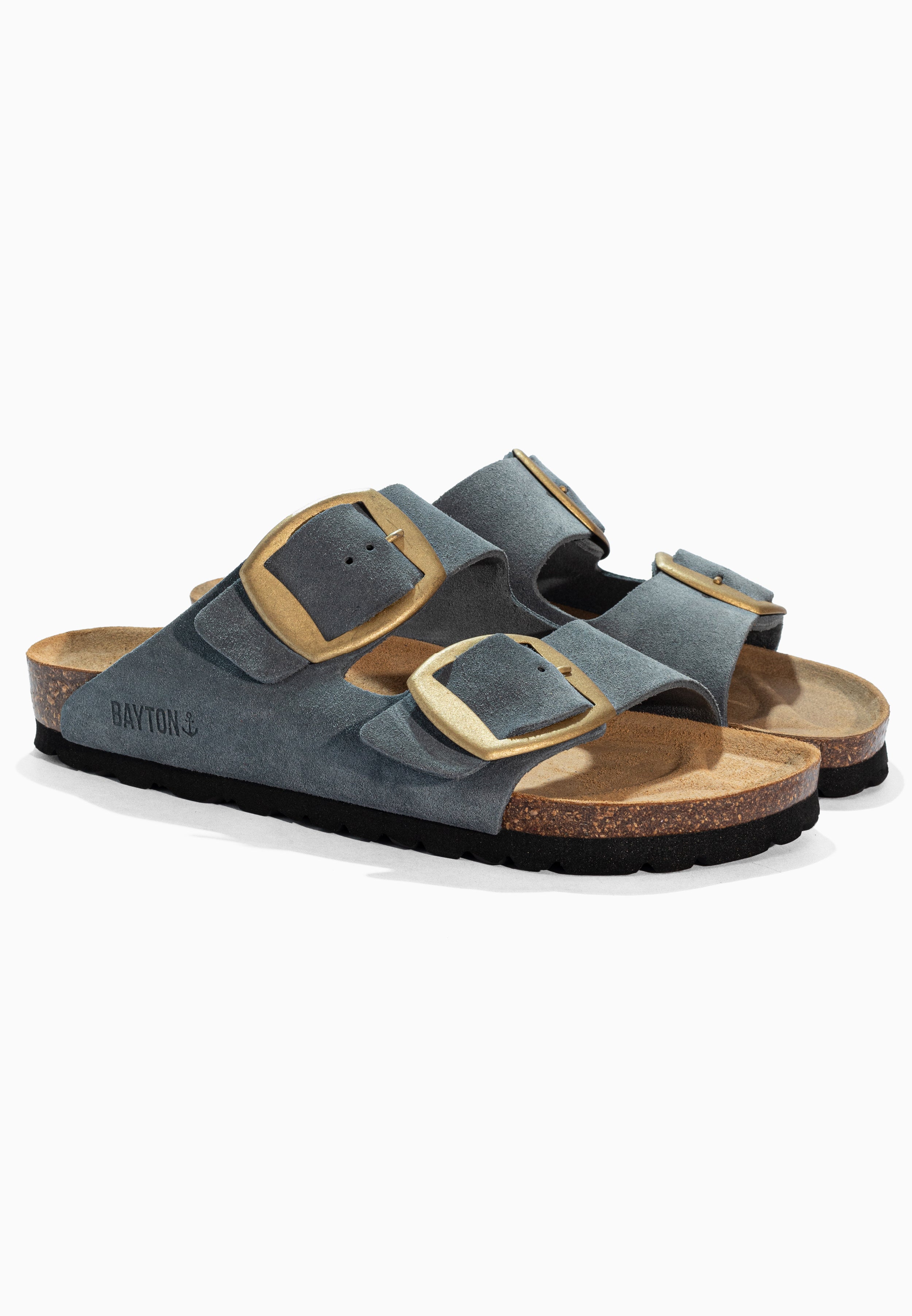 Alicante Grey Suede Leather Sandals