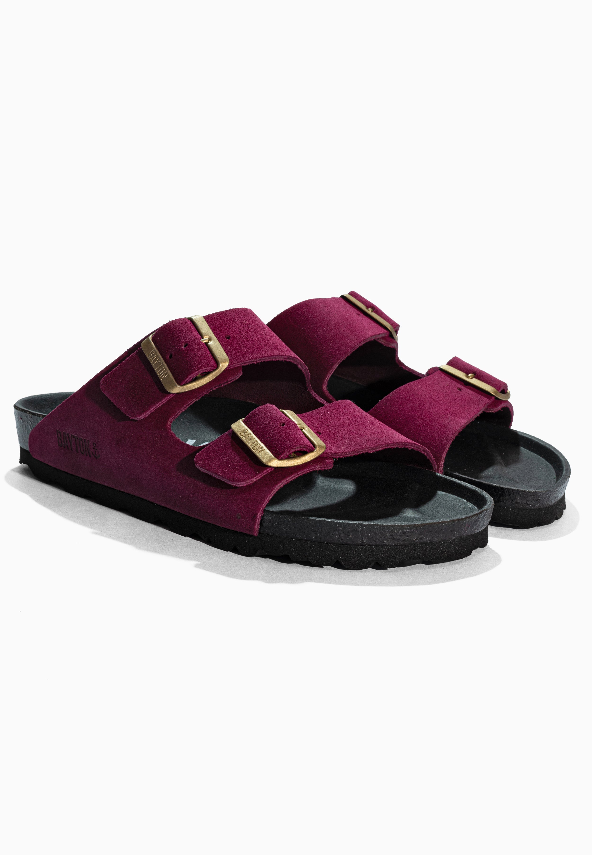 Atlas Raspberry Suede Leather Sandals