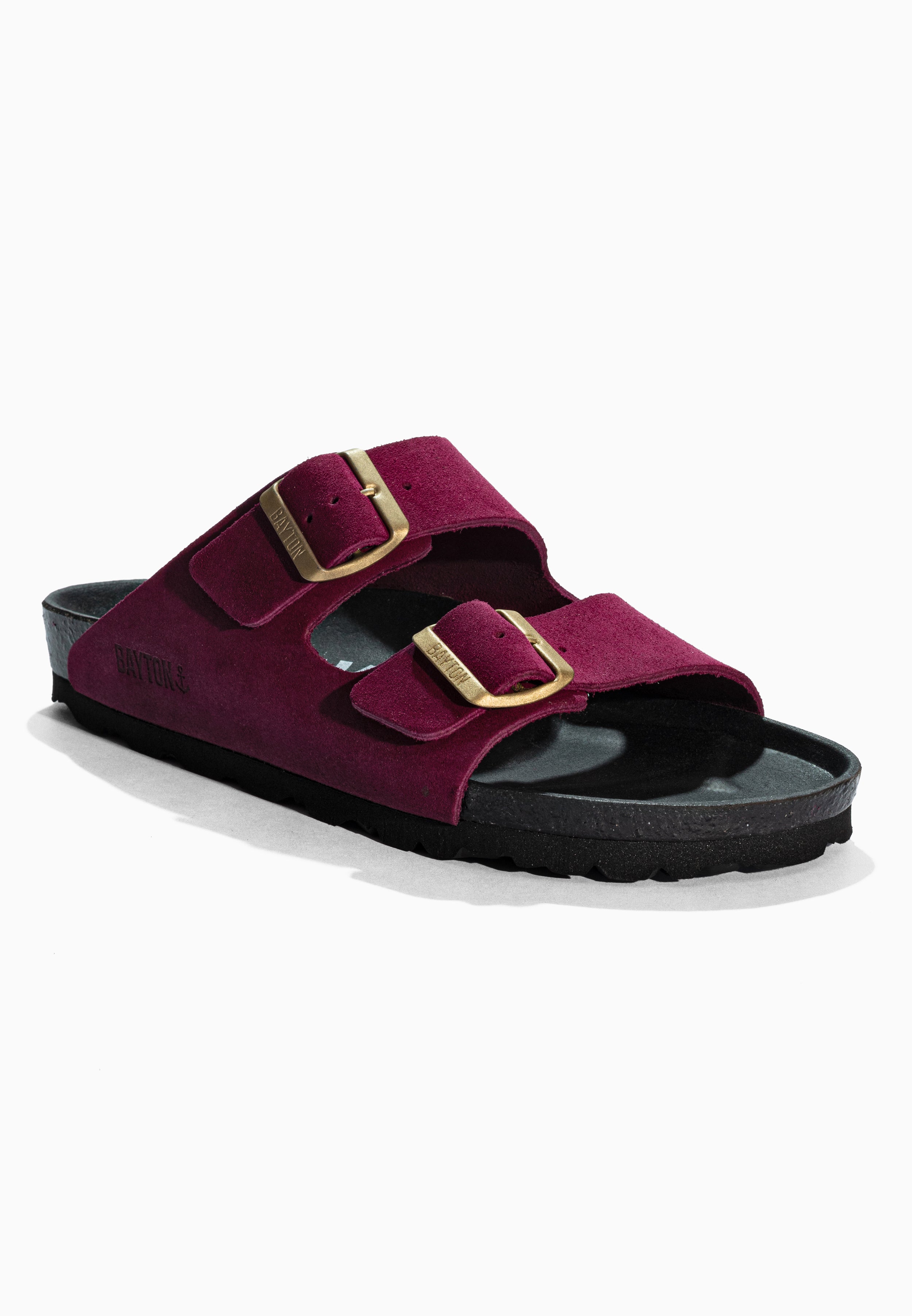 Atlas Raspberry Suede Leather Sandals