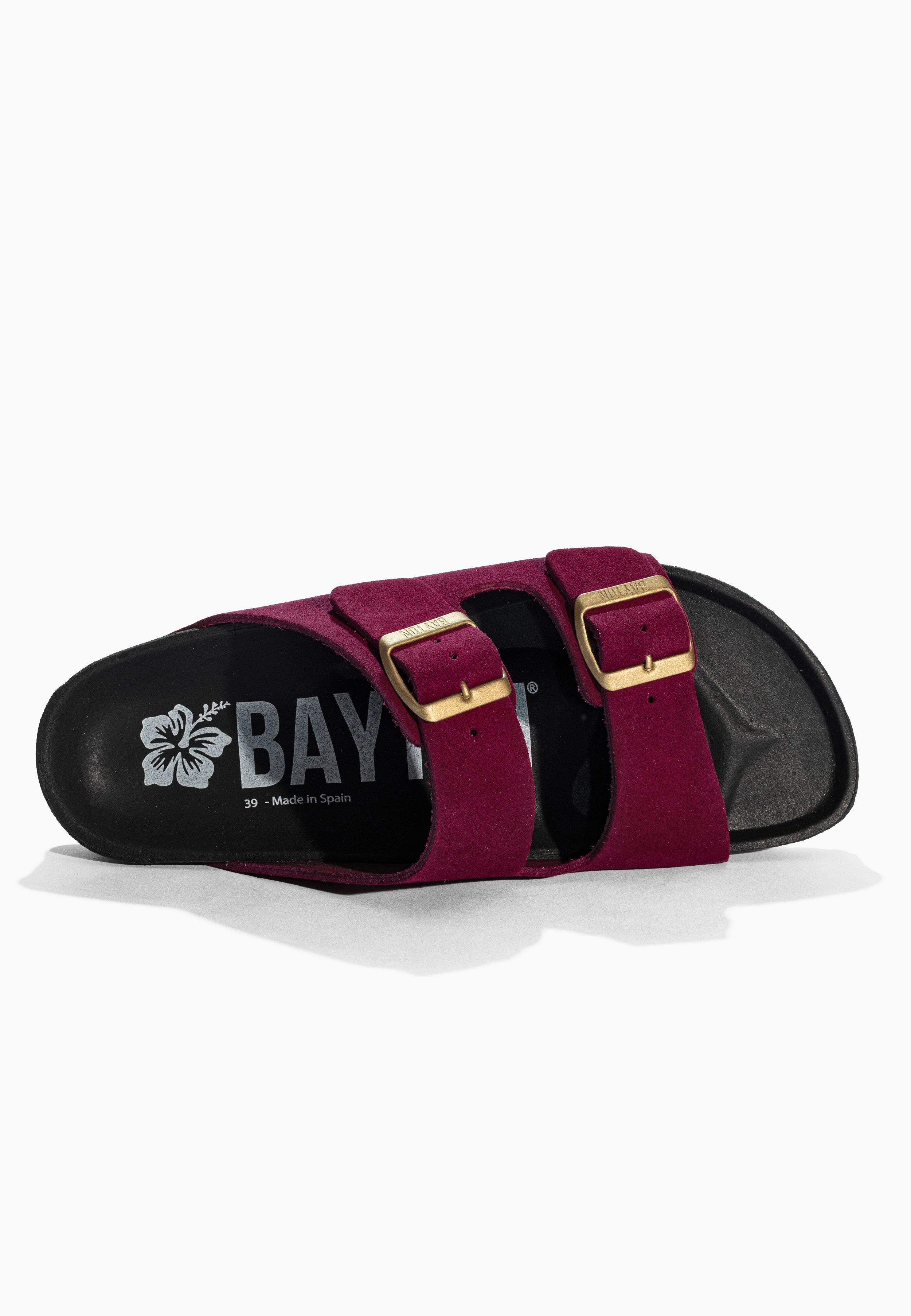 Atlas Raspberry Suede Leather Sandals