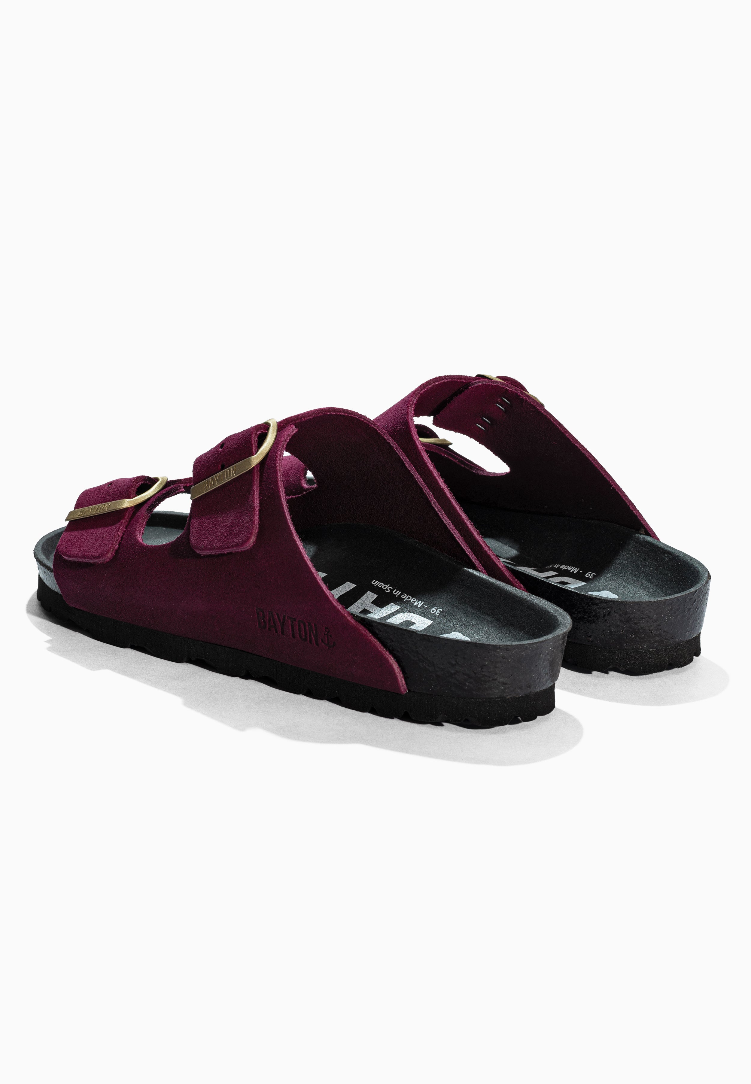 Atlas Raspberry Suede Leather Sandals