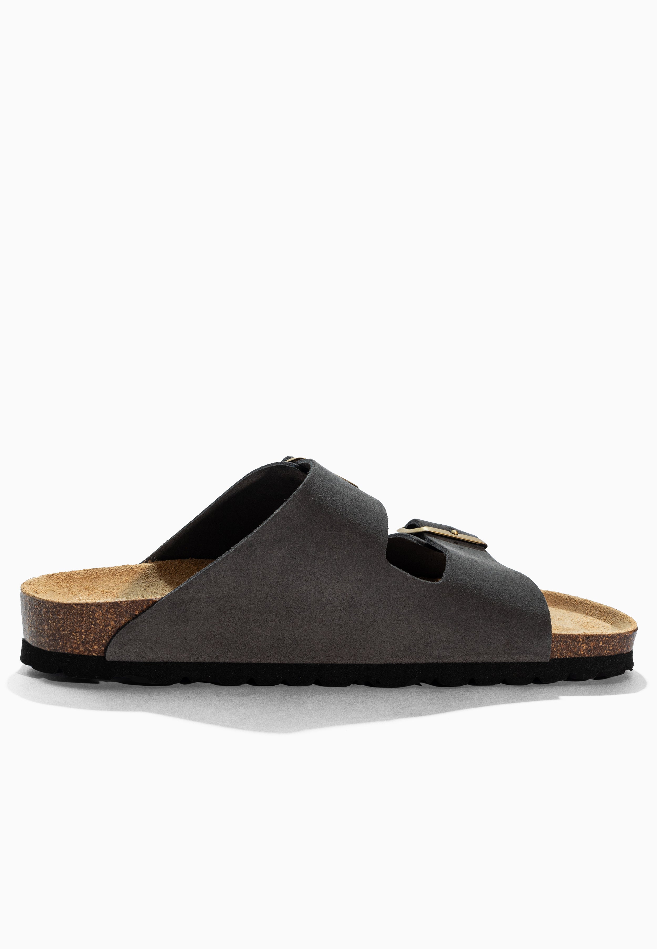 Atlas Gray Suede Leather Sandals