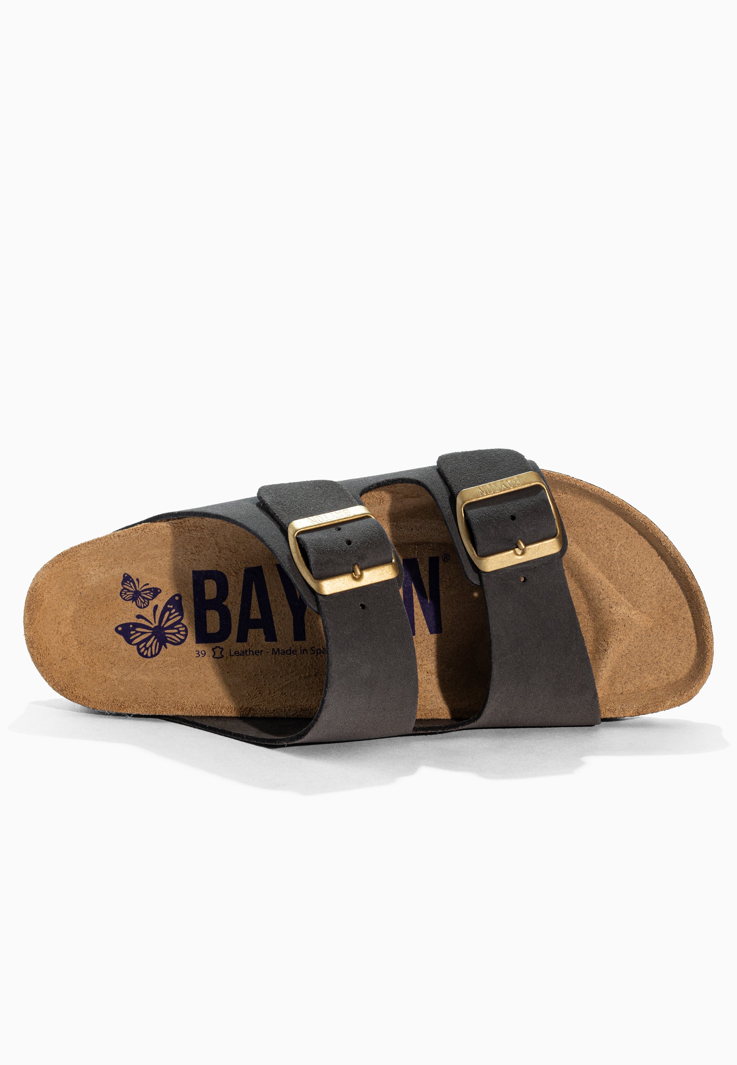 Atlas Gray Suede Leather Sandals