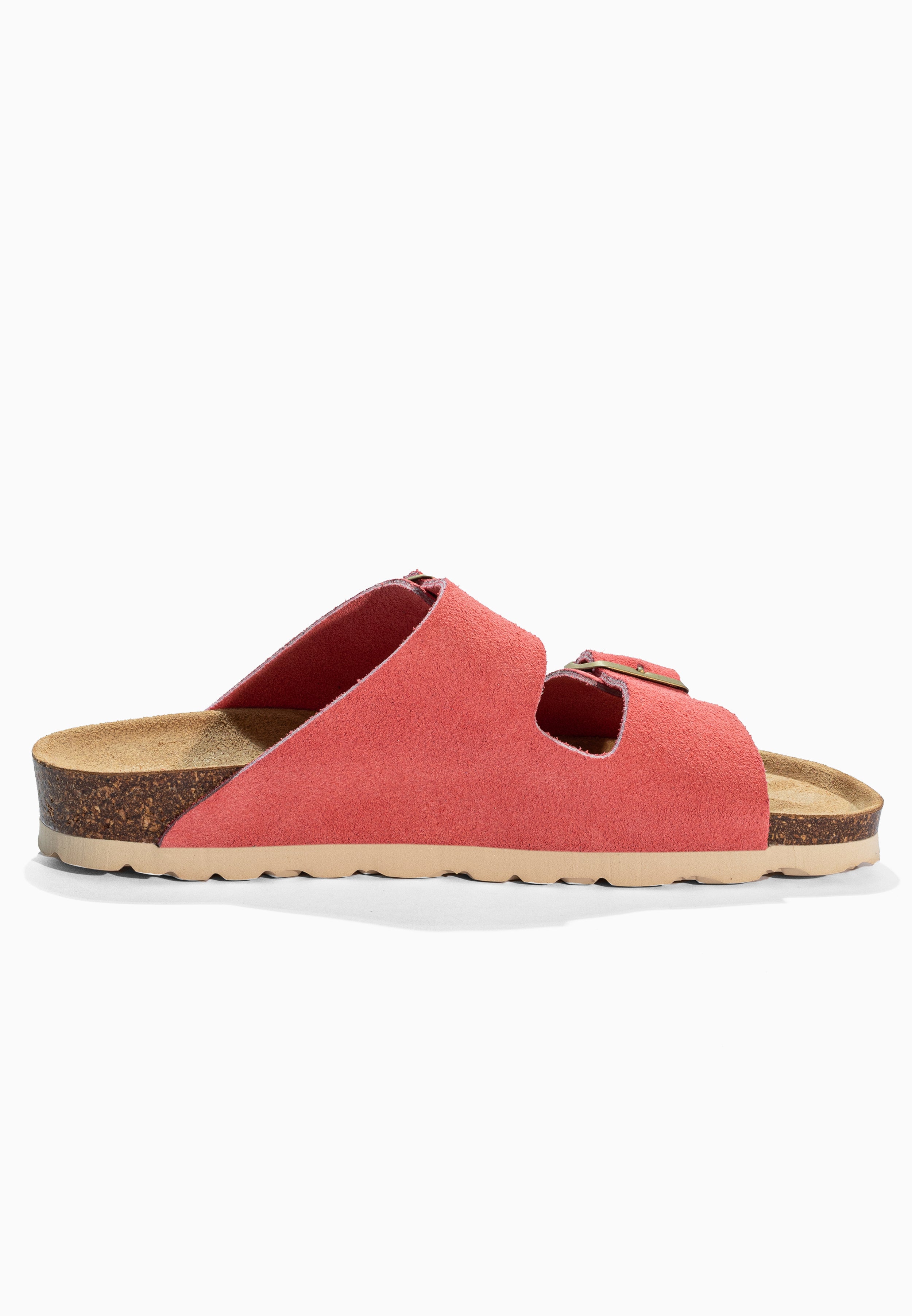 Atlas Coral Suede Leather Sandals