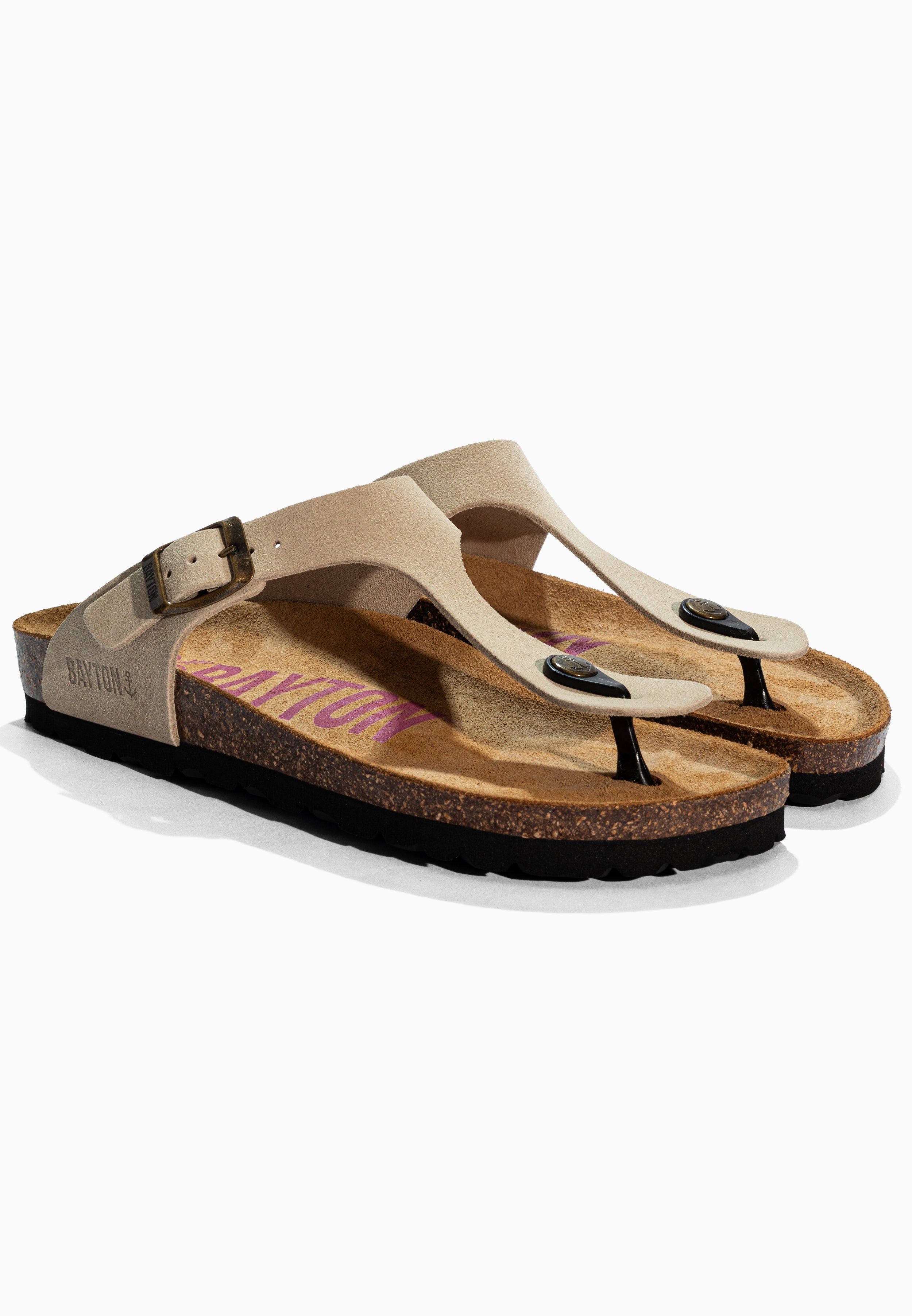 Beige Suede Leather Mercure Sandals