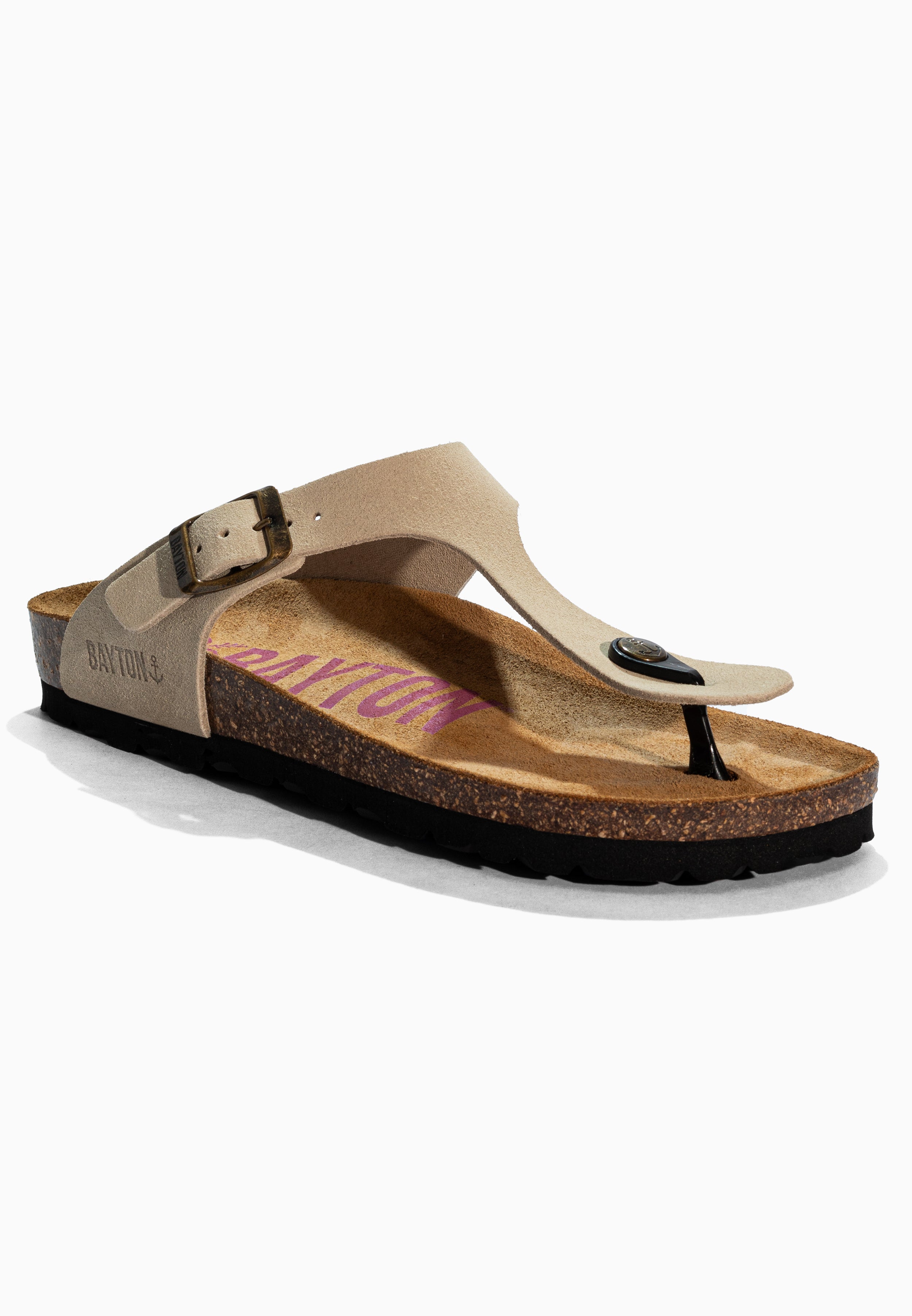 Beige Suede Leather Mercure Sandals