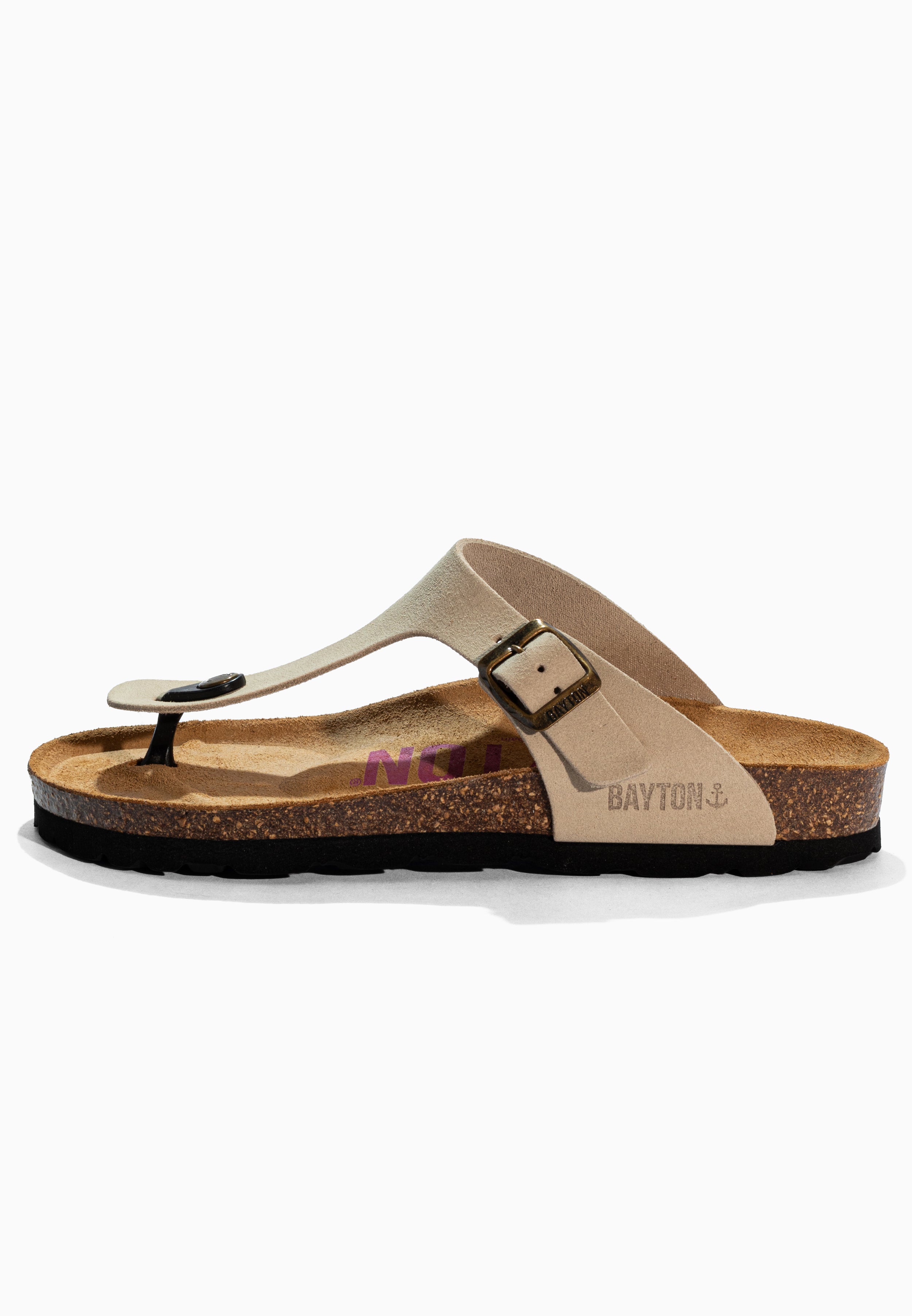 Beige Suede Leather Mercure Sandals