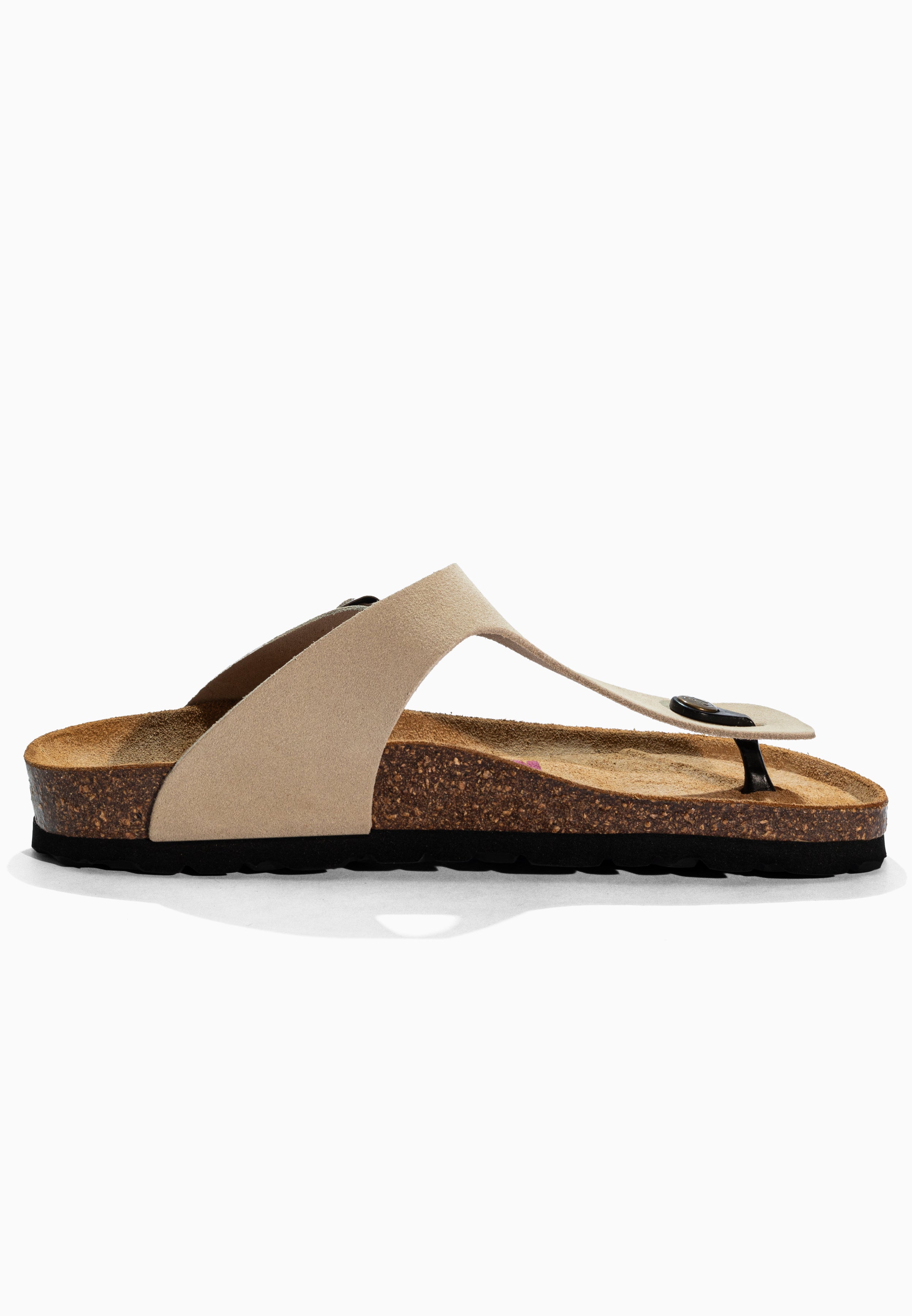 Beige Suede Leather Mercure Sandals