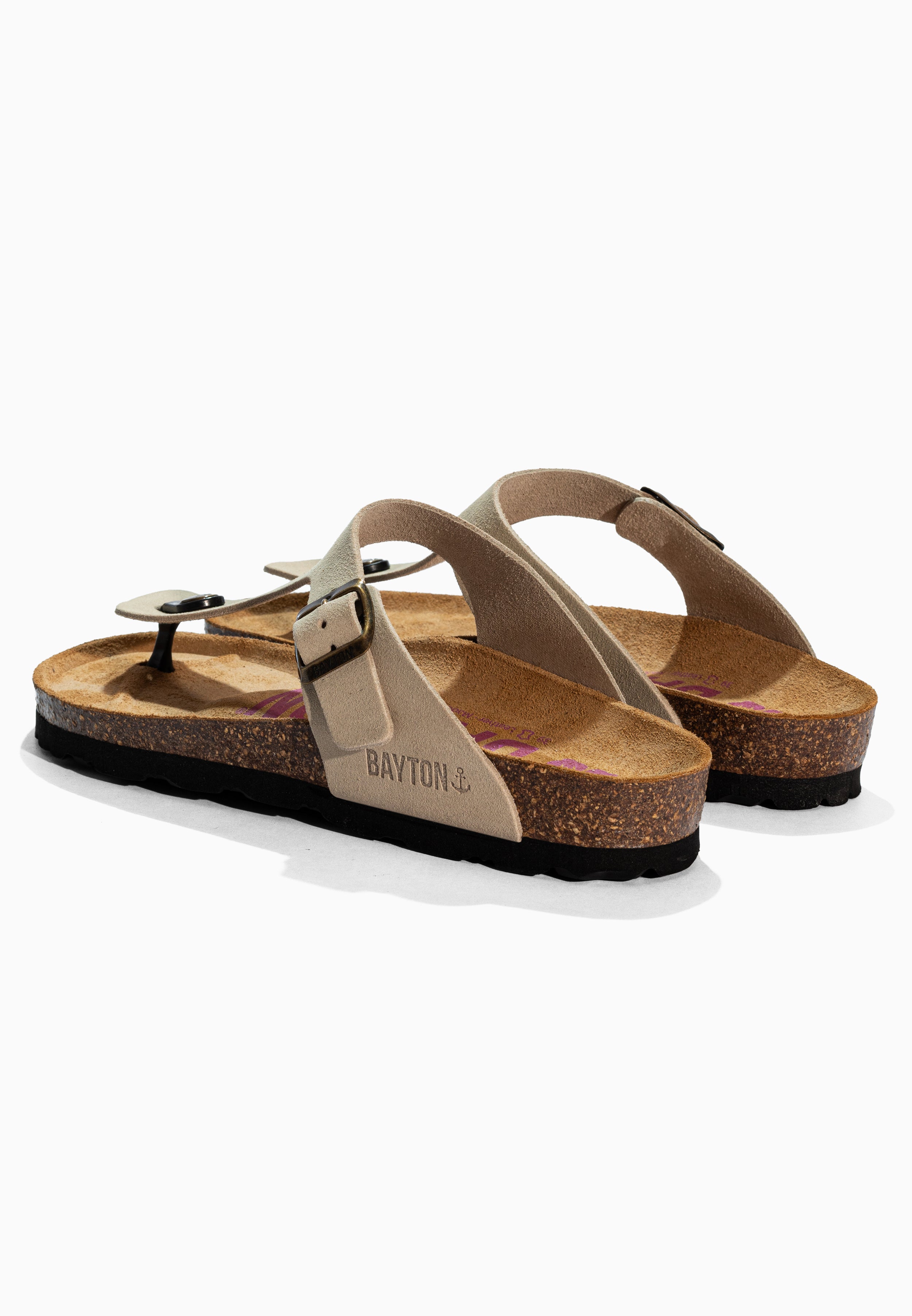 Beige Suede Leather Mercure Sandals