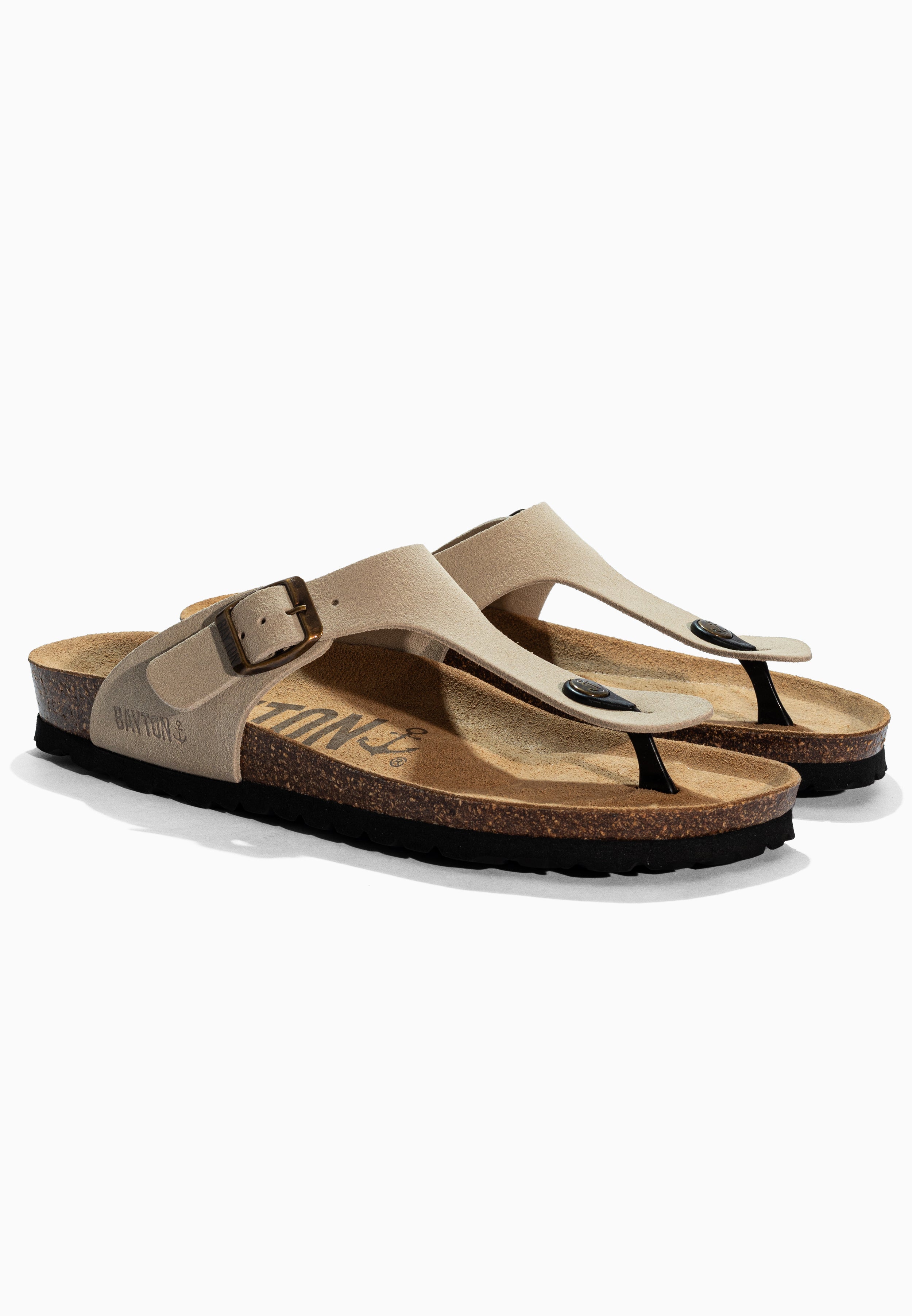 Sandales Mercure Beige en Cuir Suédé