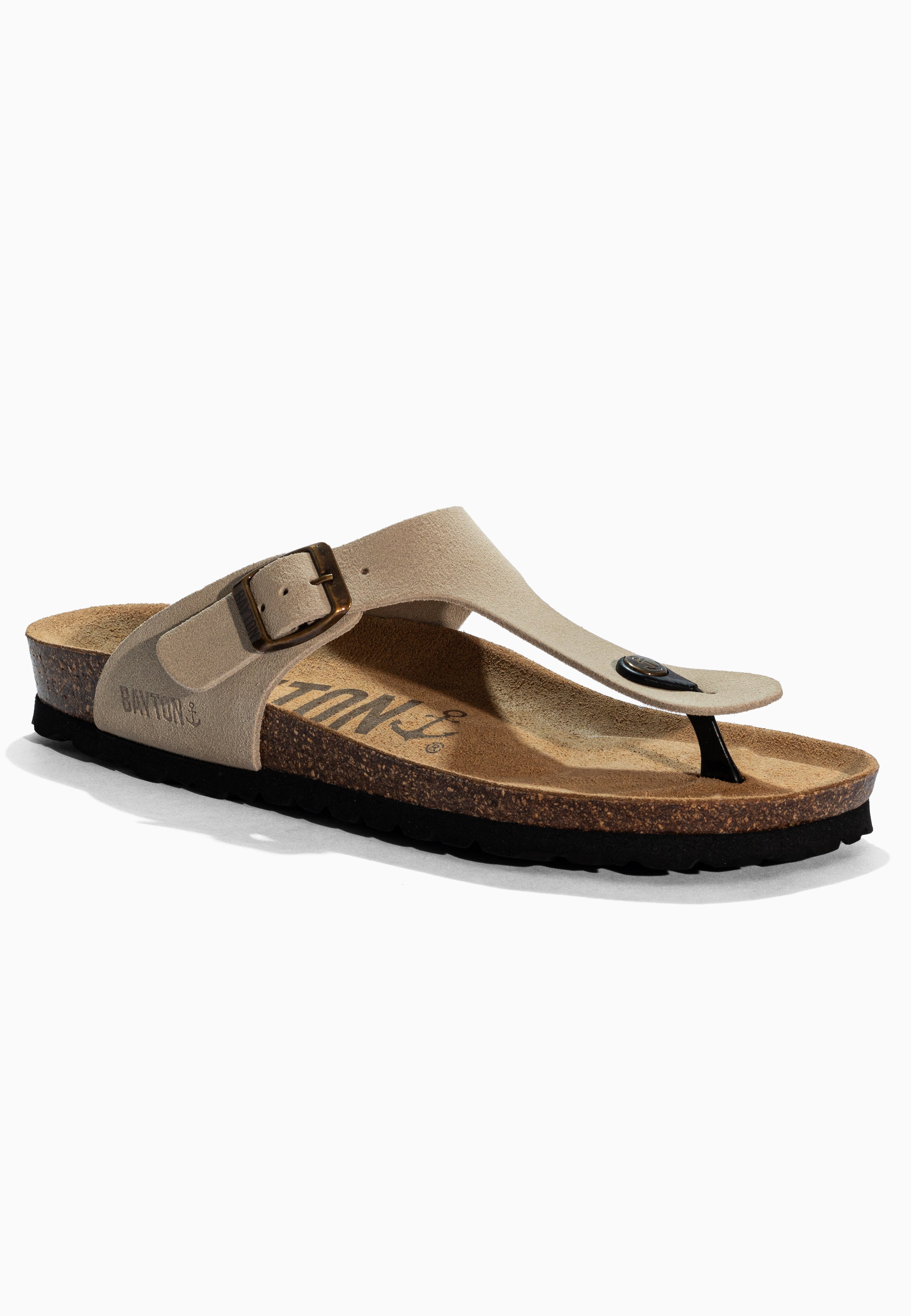 Sandales Mercure Beige en Cuir Suédé