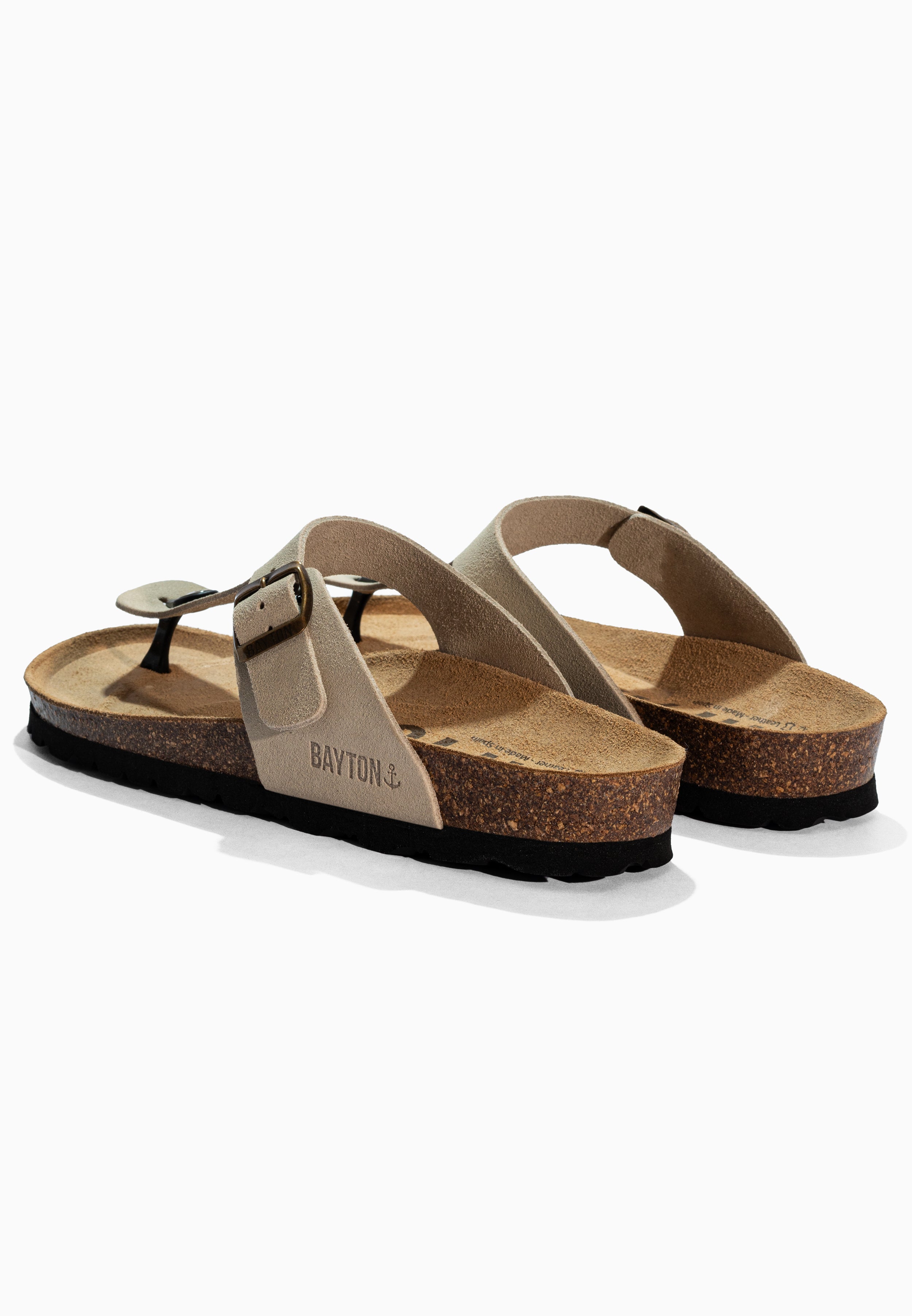 Beige Suede Leather Mercure Sandals