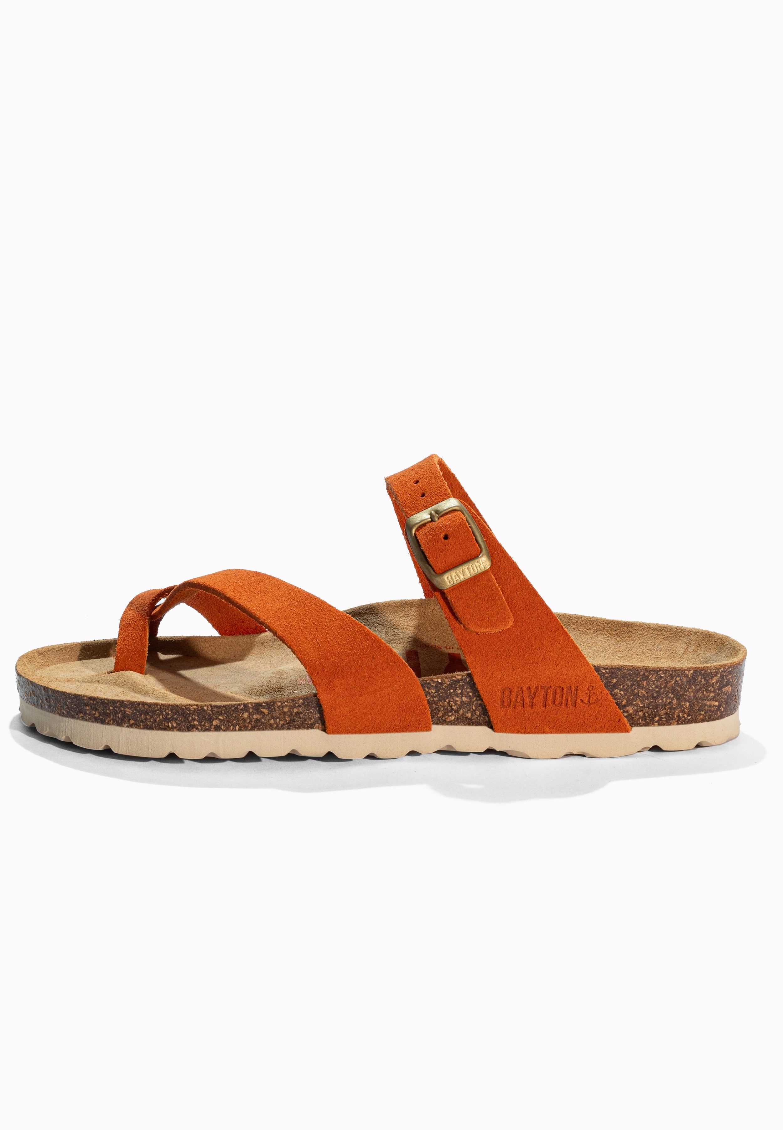 Diane Orange Suede Leather Sandals