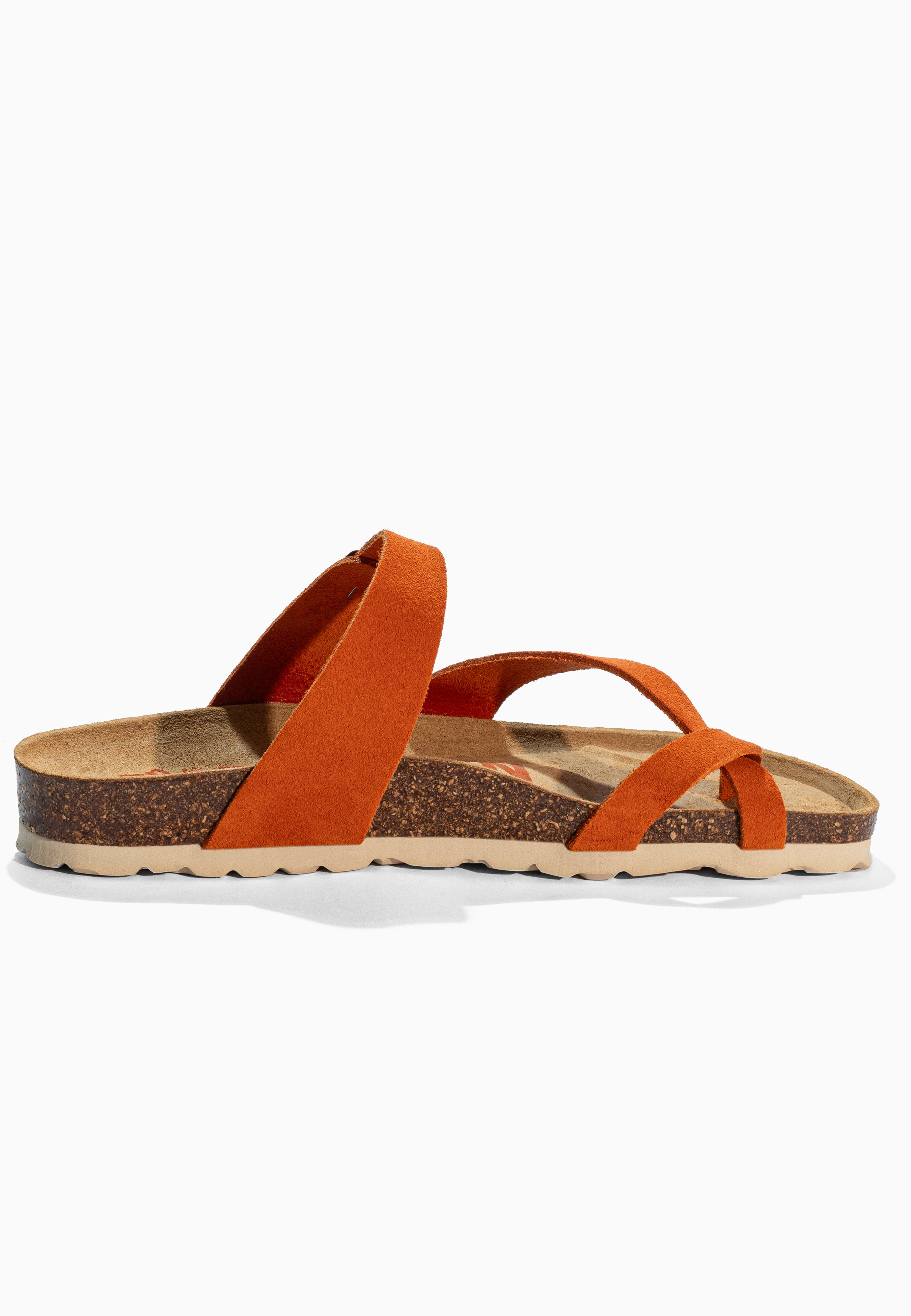 Sandales Diane Orange en Cuir Suédé