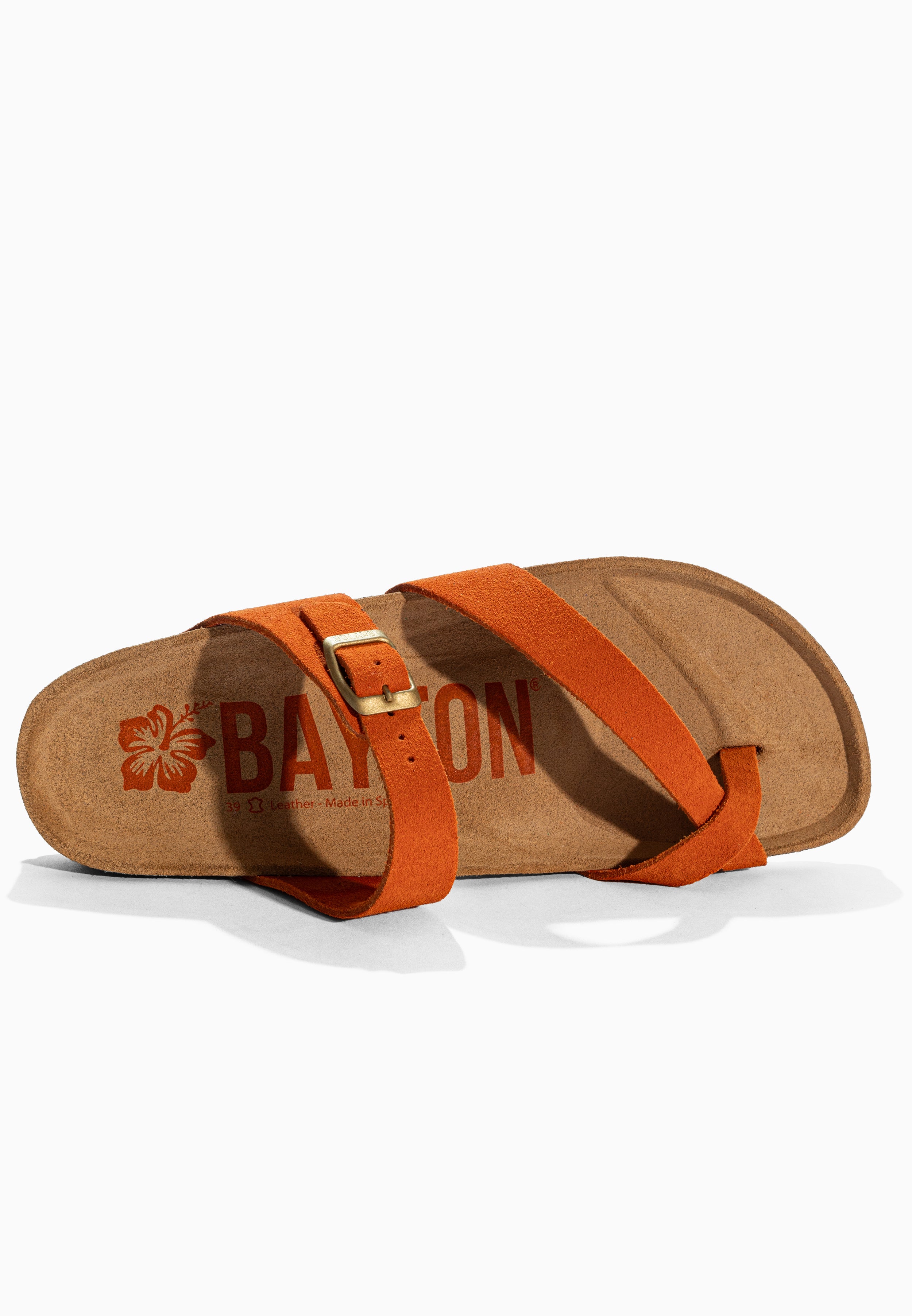 Diane Orange Suede Leather Sandals