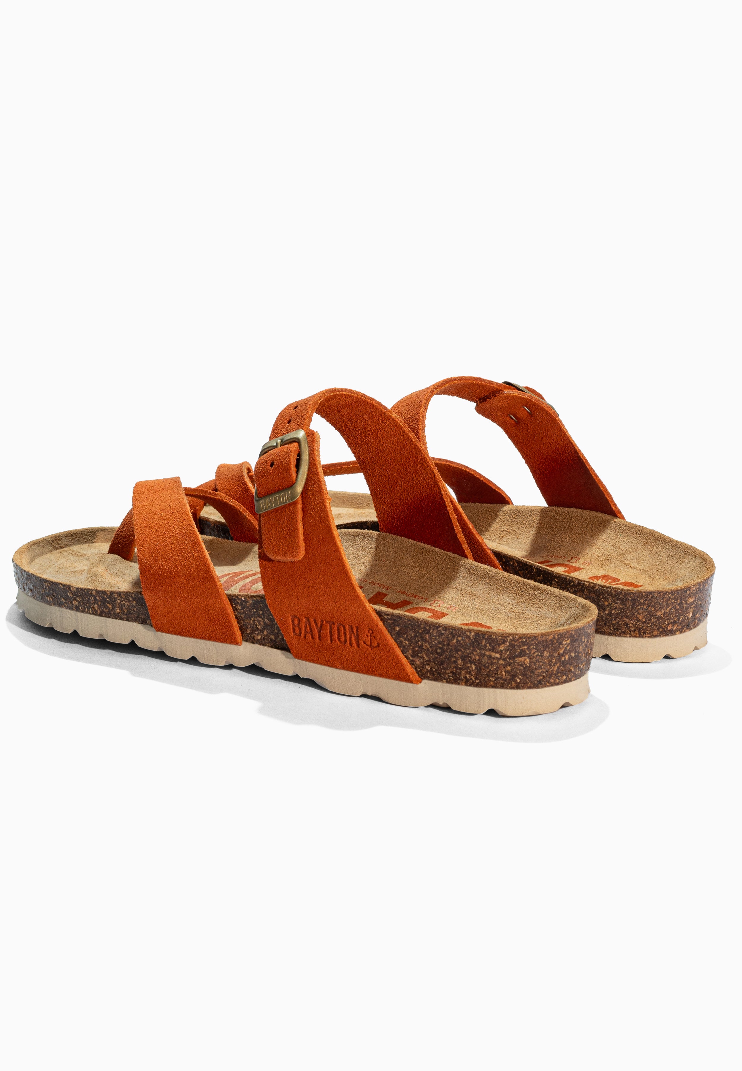 Diane Orange Suede Leather Sandals