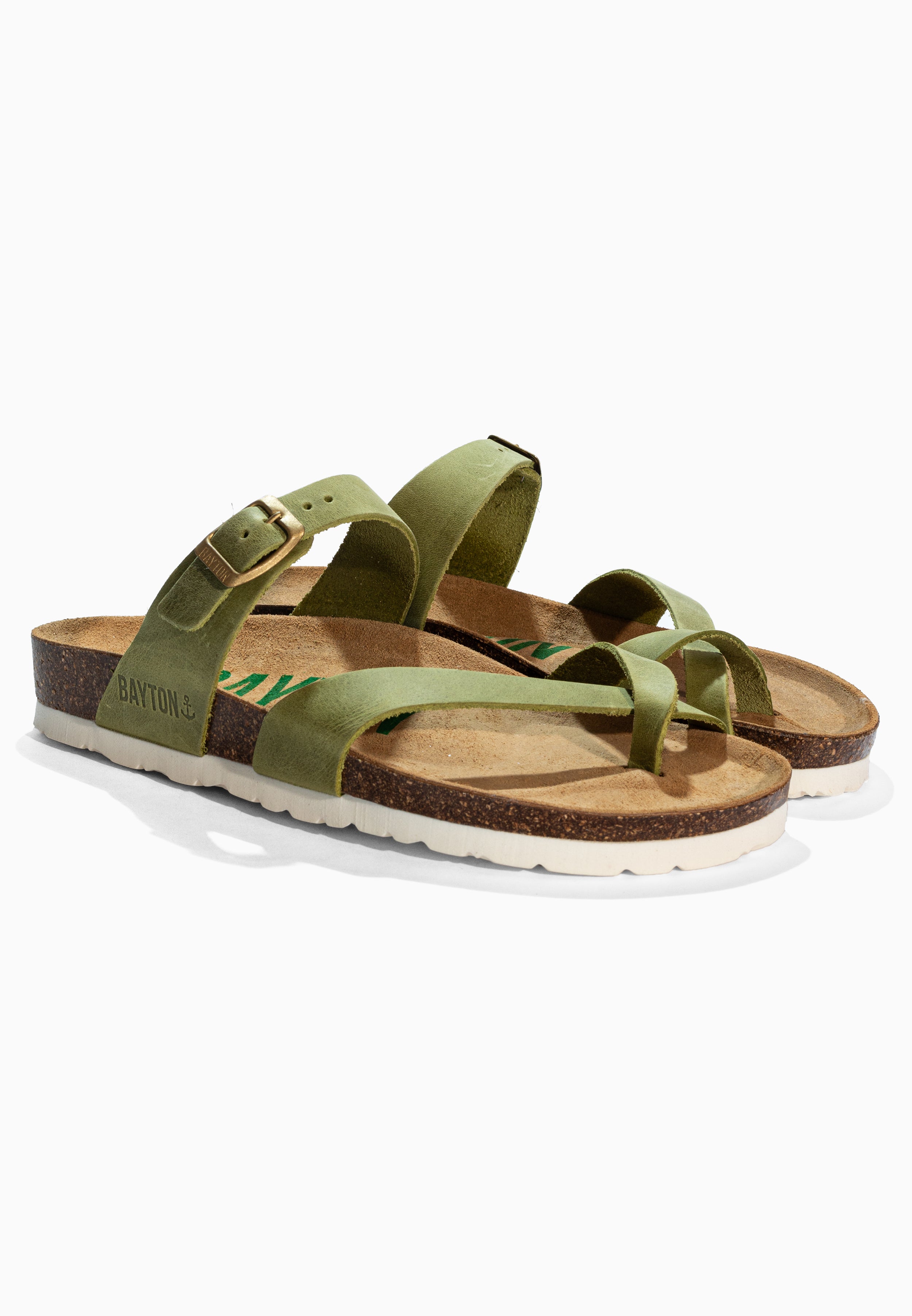 Diane Green Leather Sandals