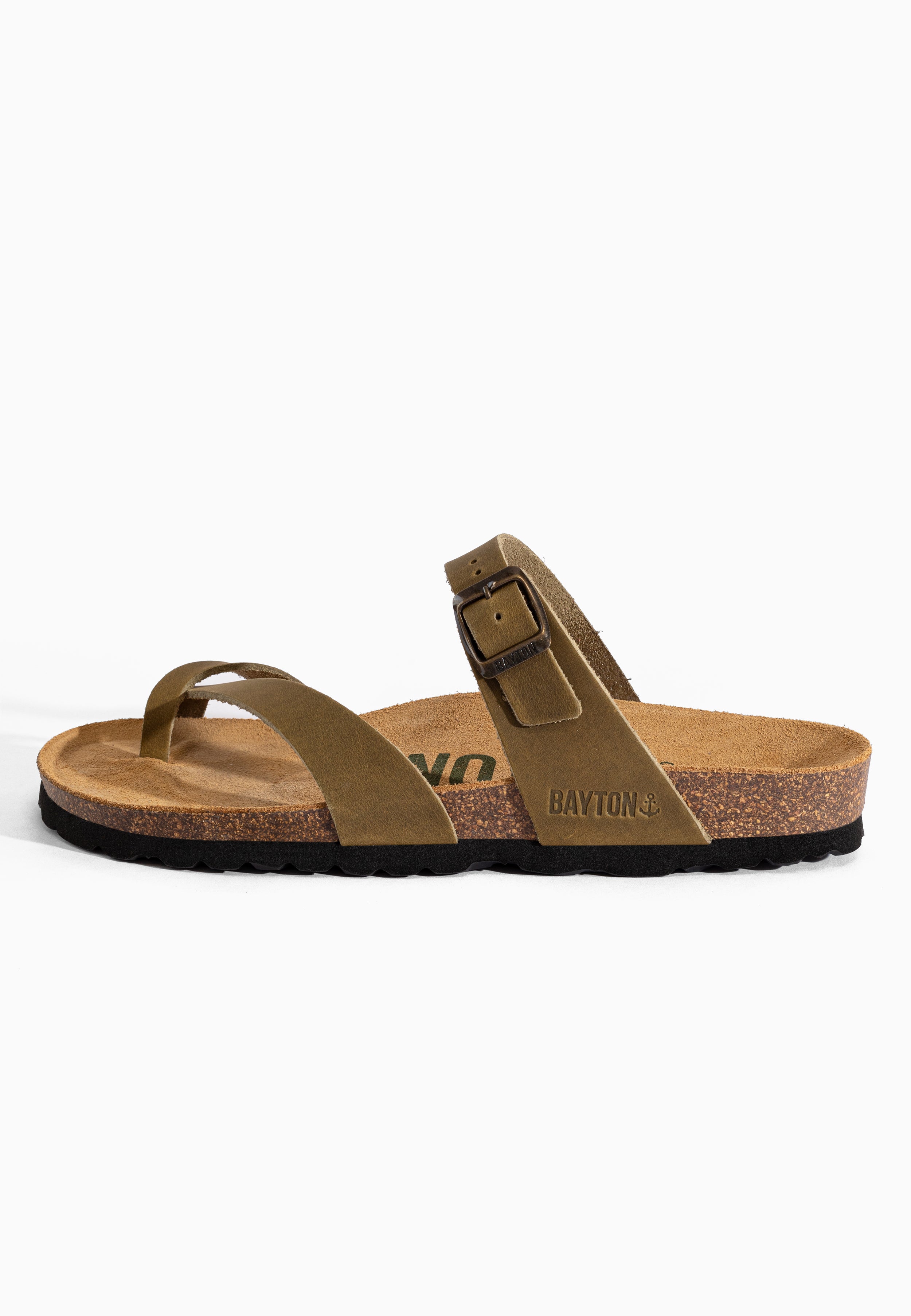 Diane Khaki Leather Sandals