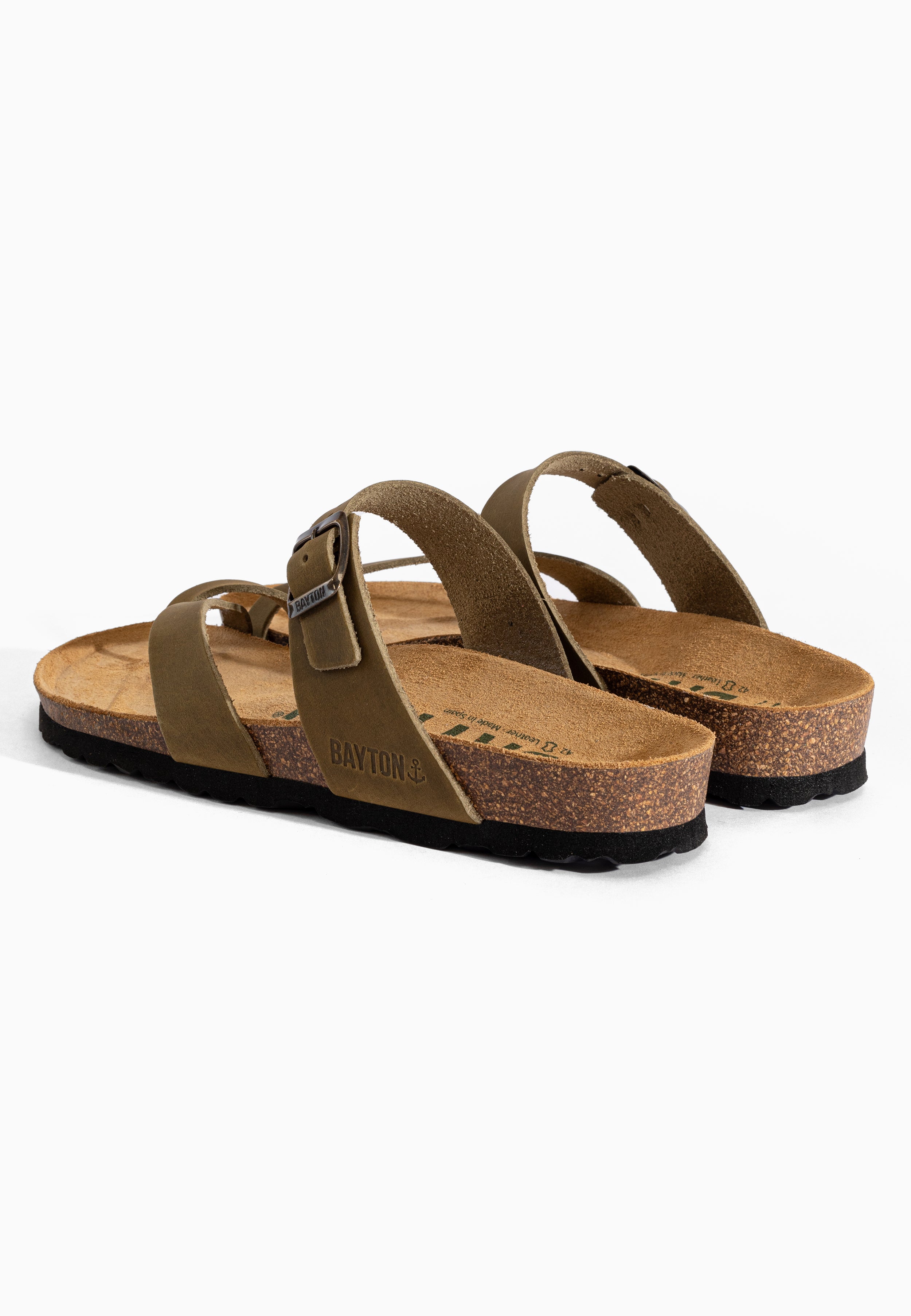 Sandales Diane Kaki en Cuir