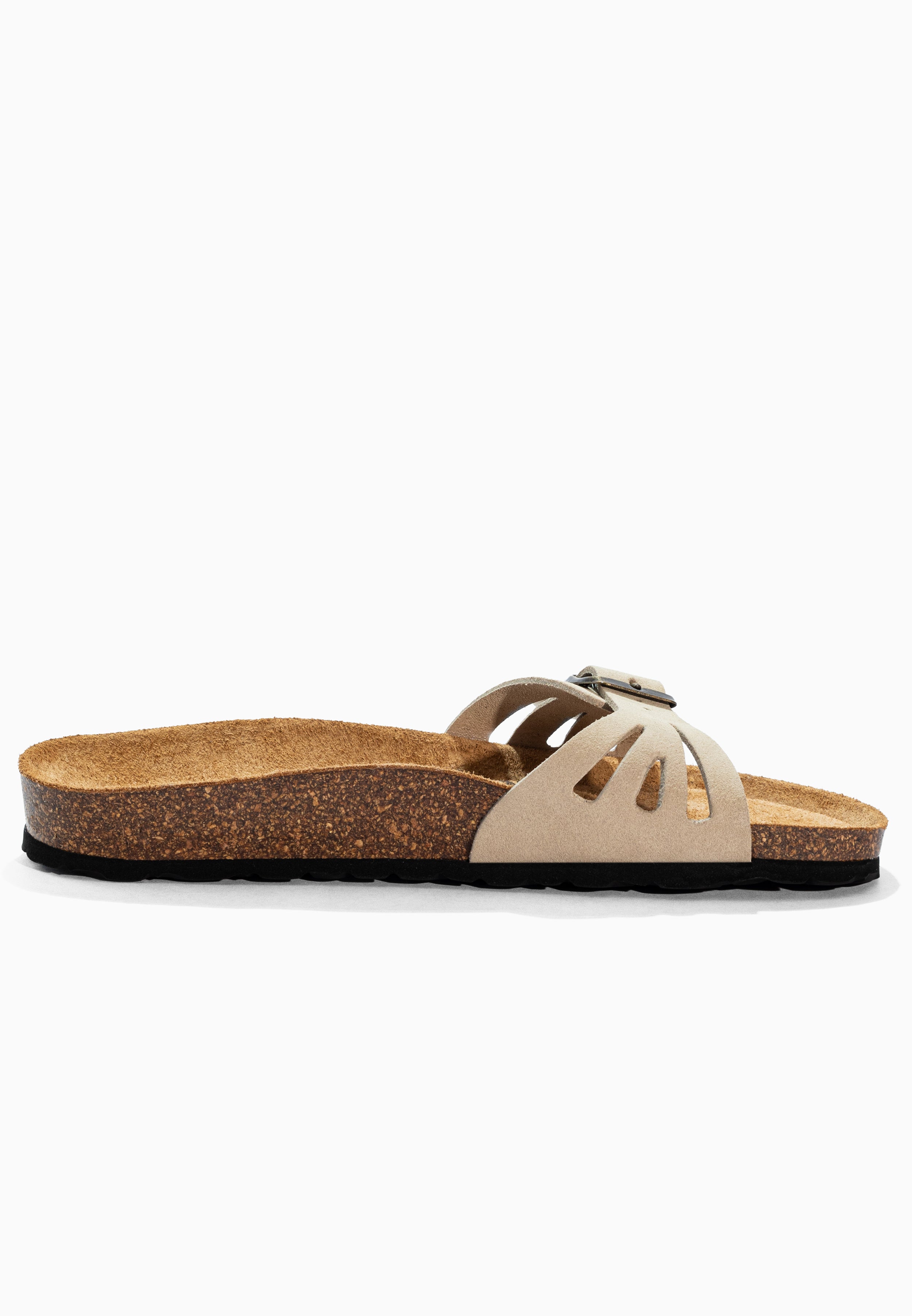 Sandales Athena Beige en Cuir Suédé