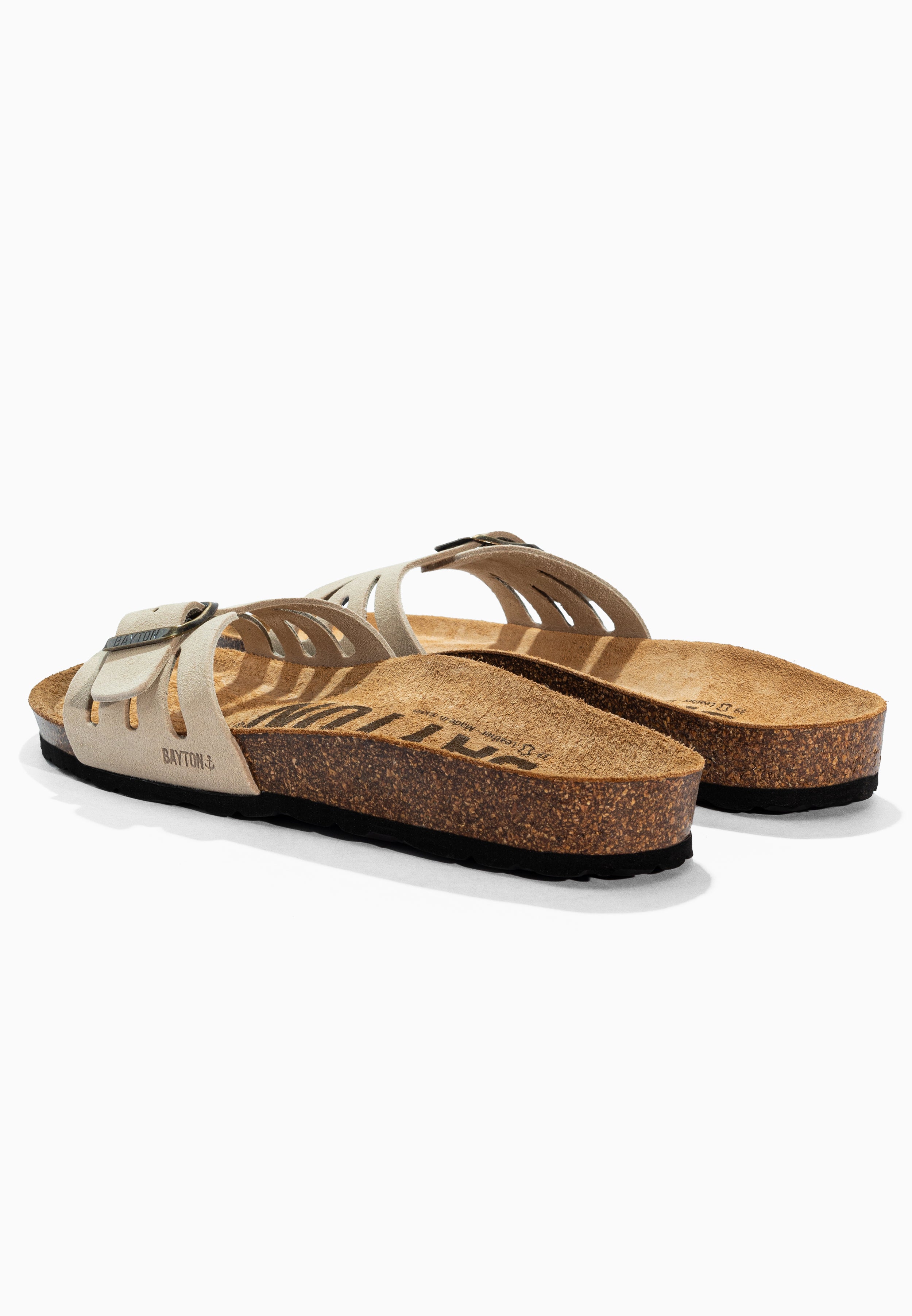 Sandales Athena Beige en Cuir Suédé